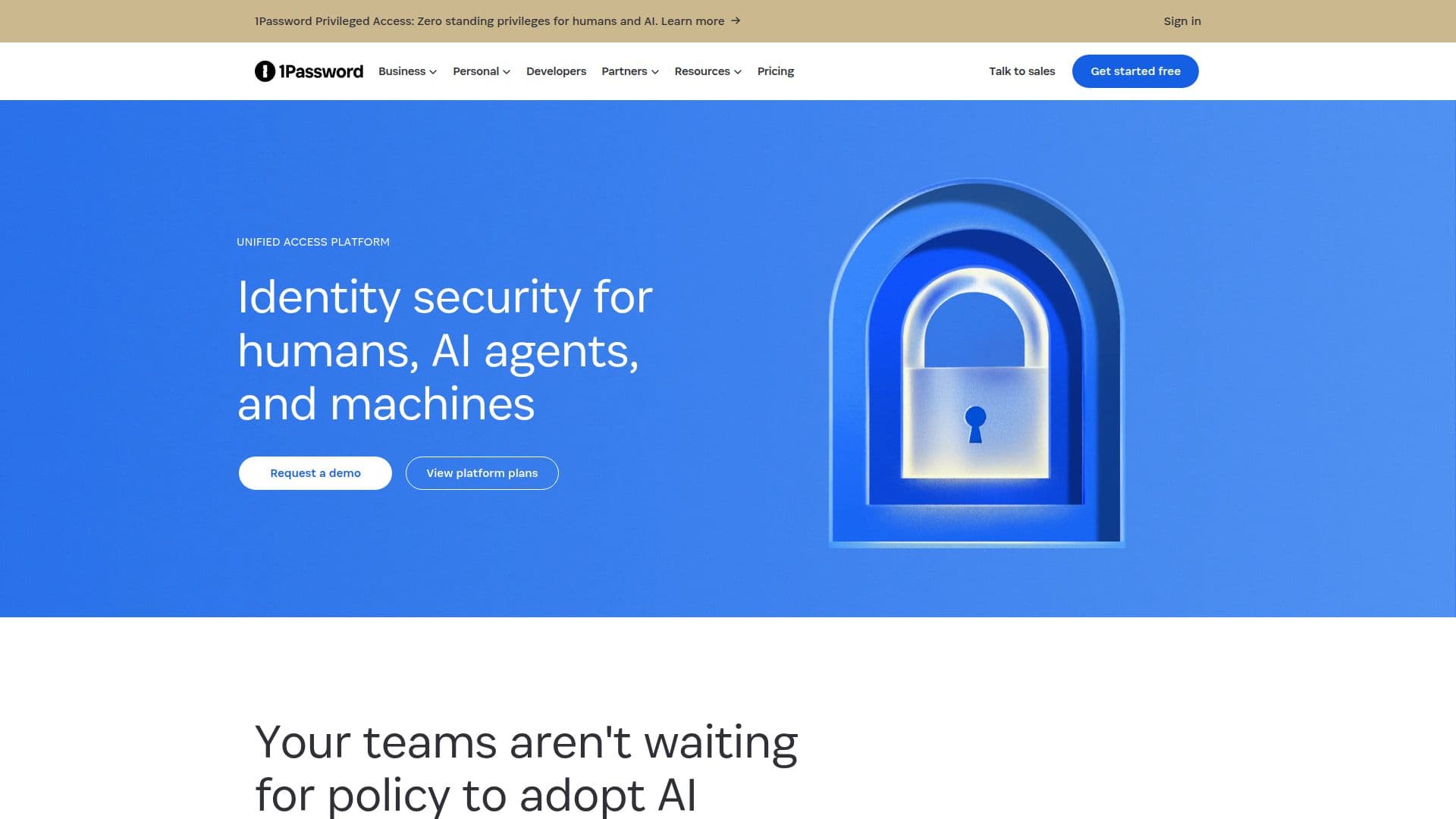 1Password Unified Access screenshot