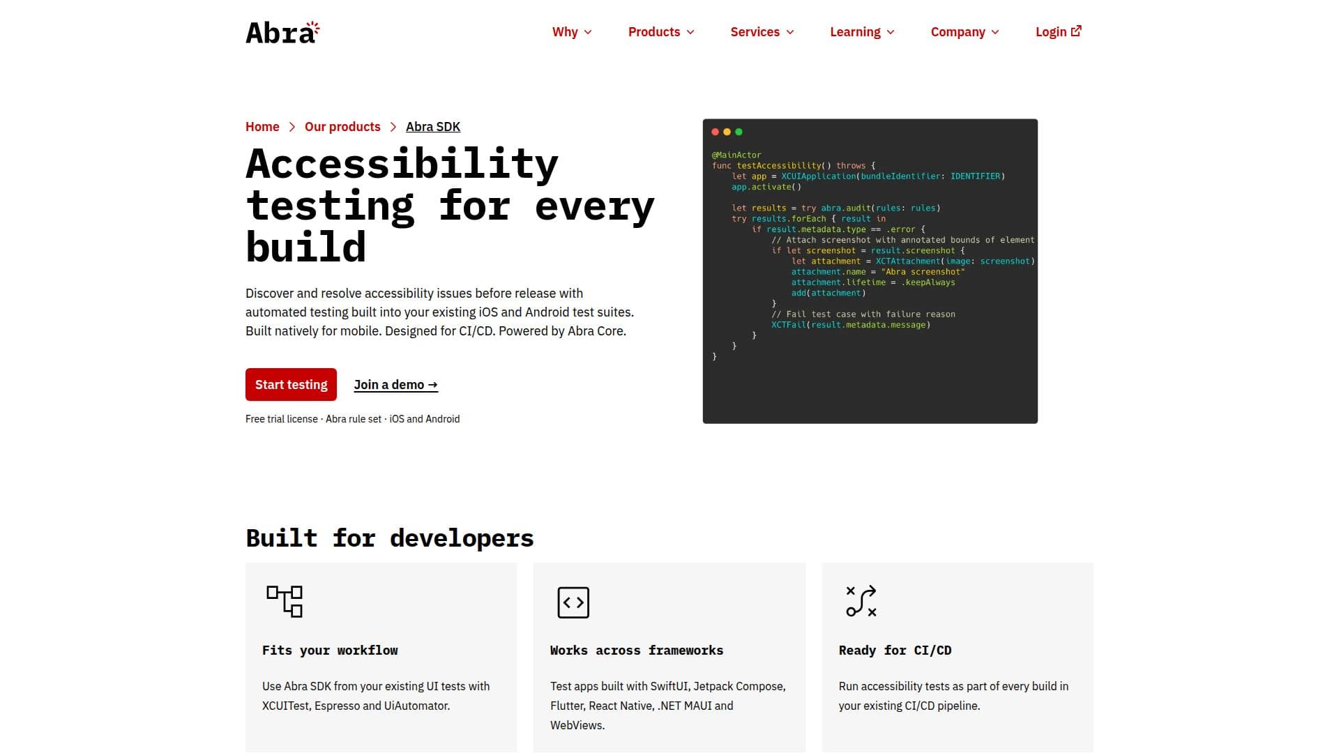 Abra SDK screenshot