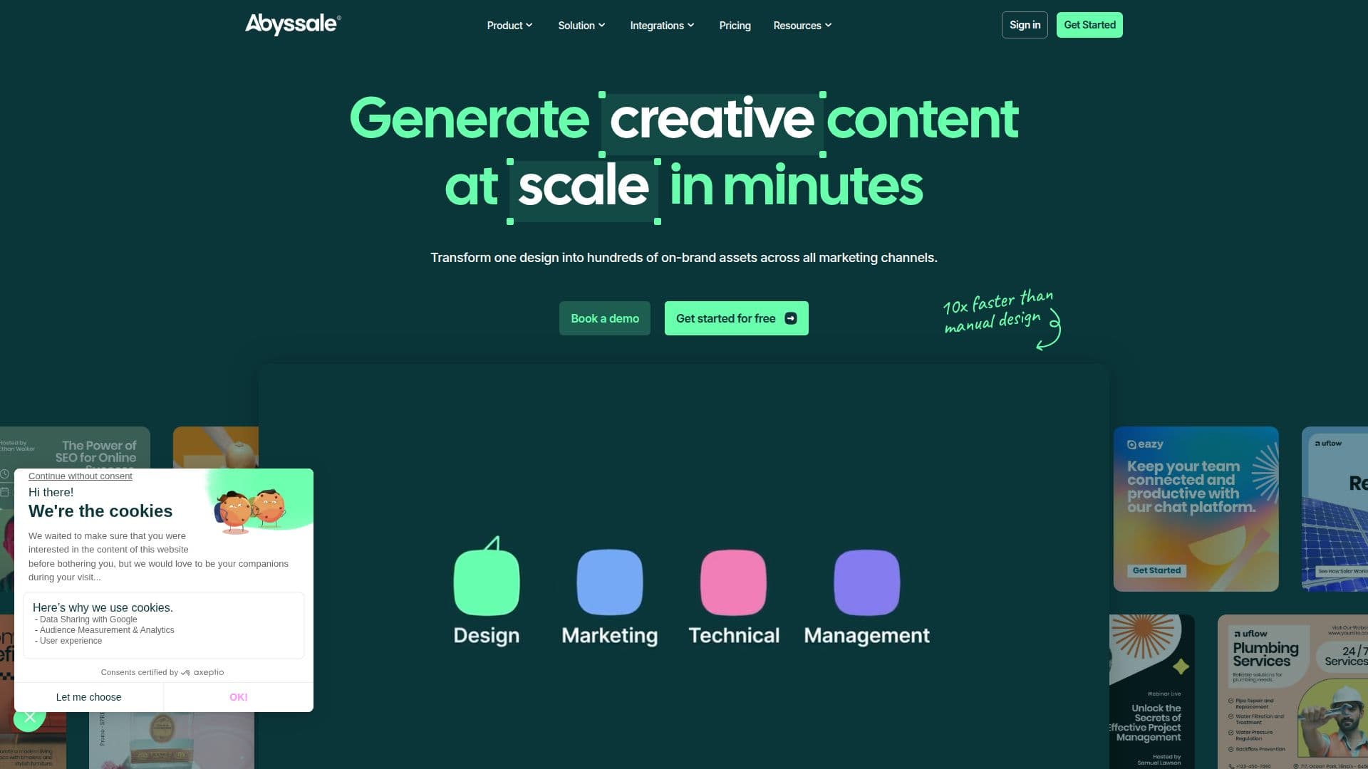Abyssale — Plataforma de Automação Criativa screenshot