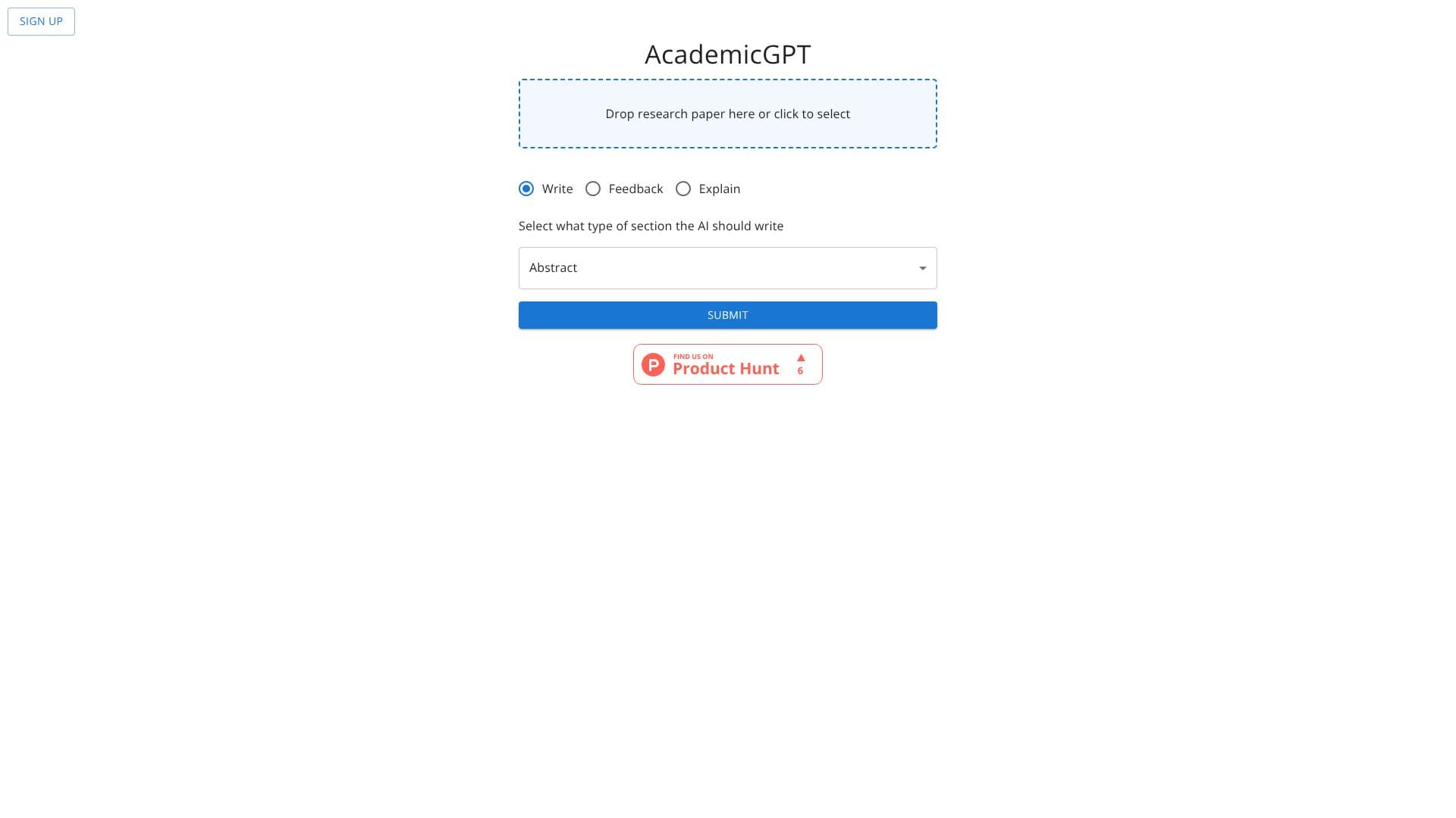 AcademicGPT screenshot