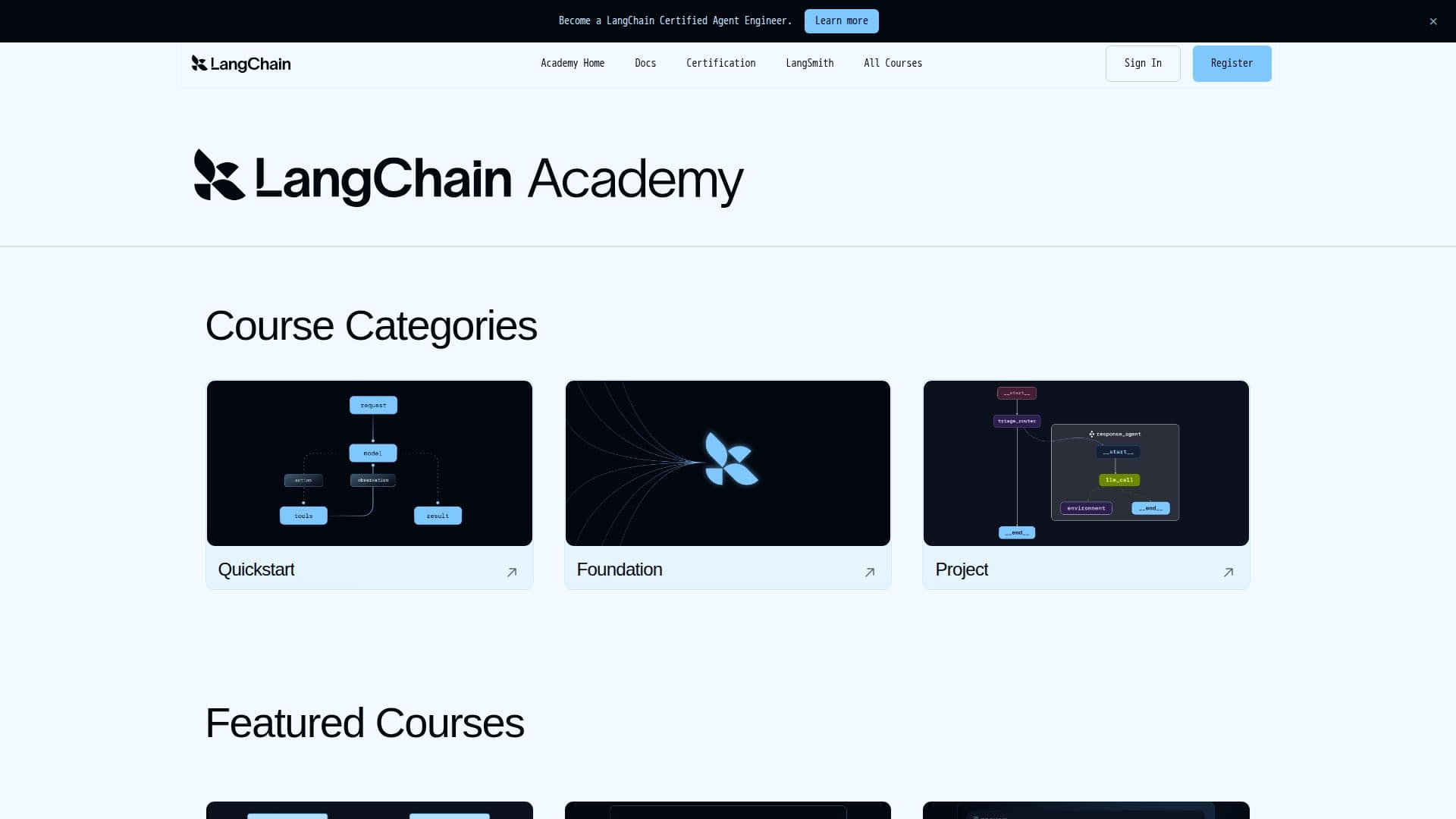 Screenshot von LangChain Academy