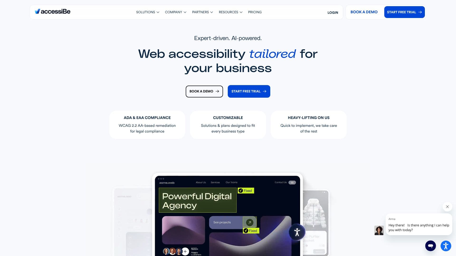 accessiBe Web Accessibility screenshot
