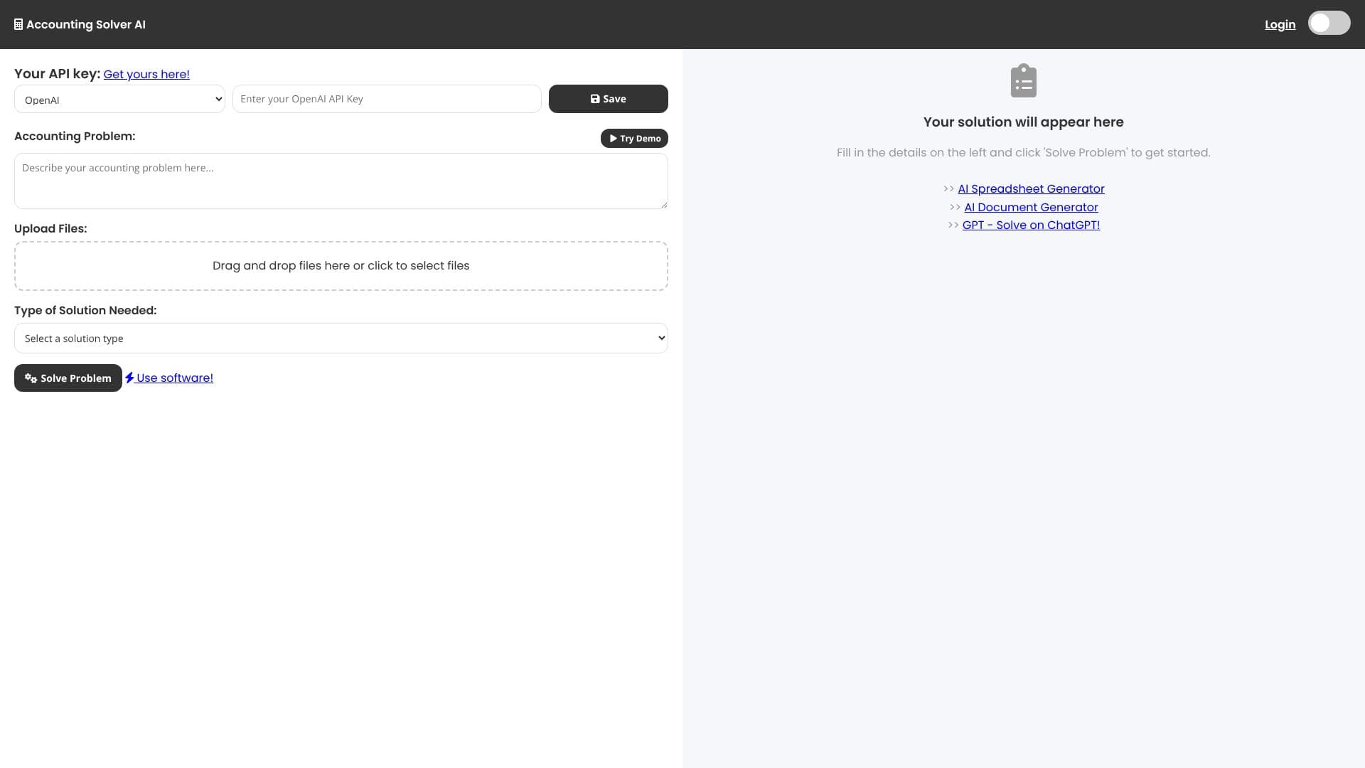 Accounting Solver AI screenshot
