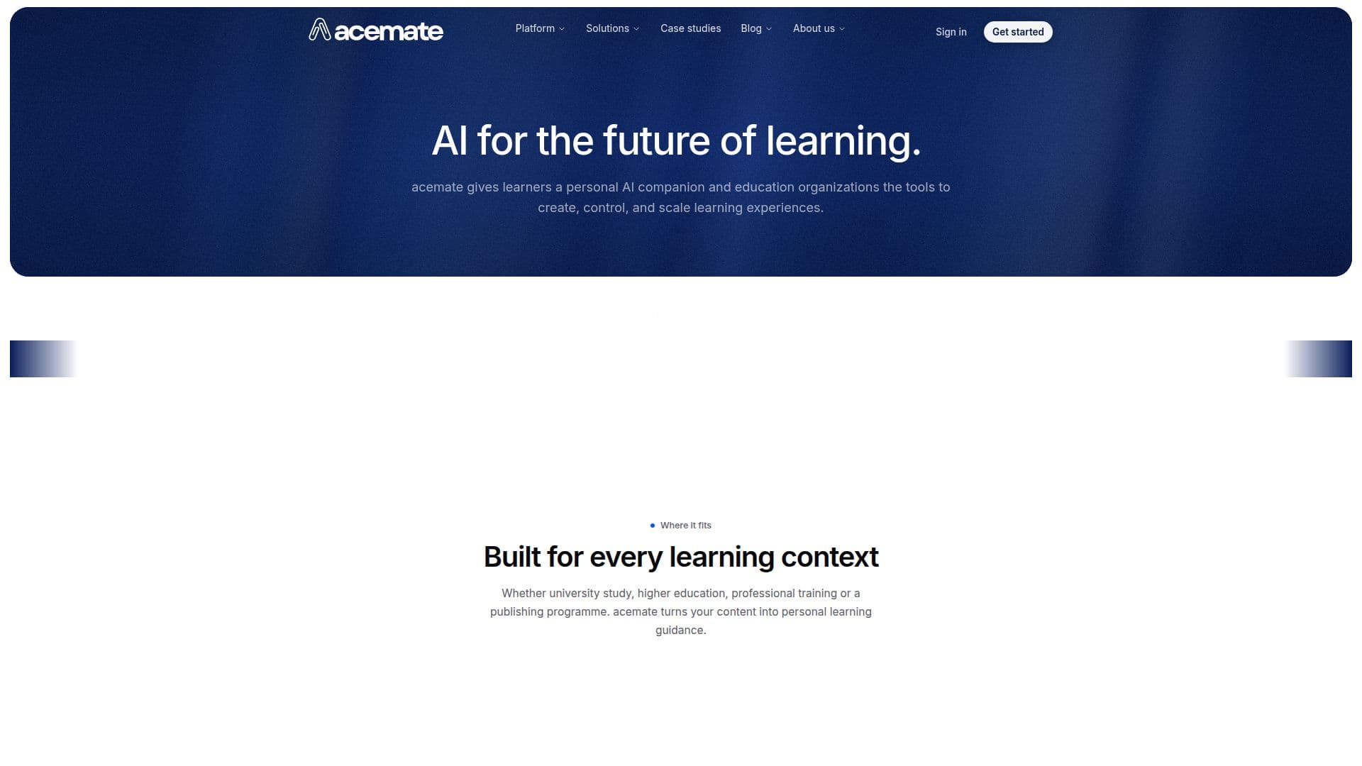 Acemate: AI 학습 플랫폼 screenshot