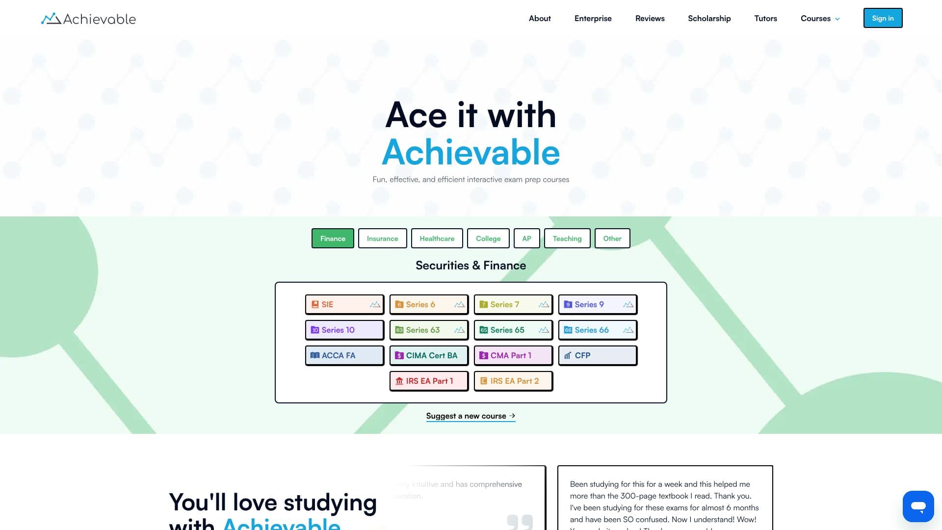 Achievable Exam Prep のスクリーンショット