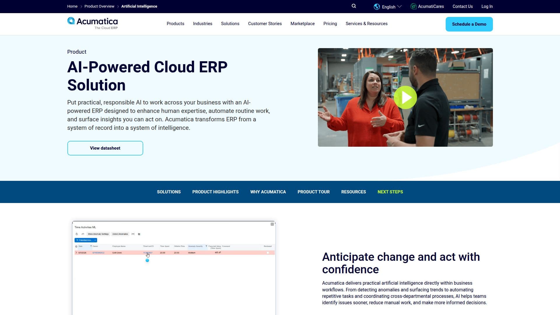 Acumatica Cloud ERP screenshot