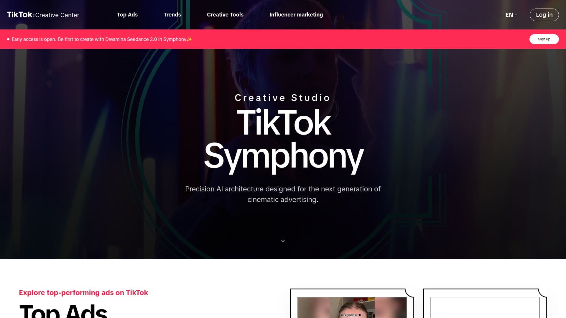 TikTok Creative Center screenshot