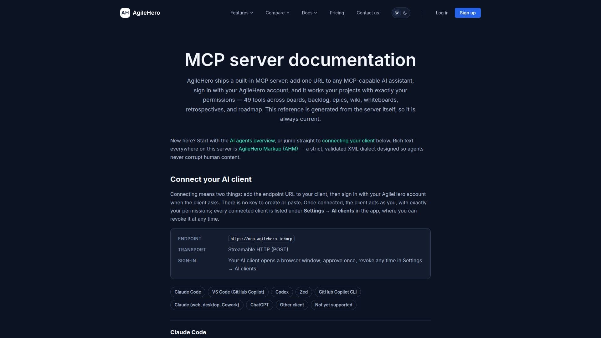 AgileHero MCP Server screenshot