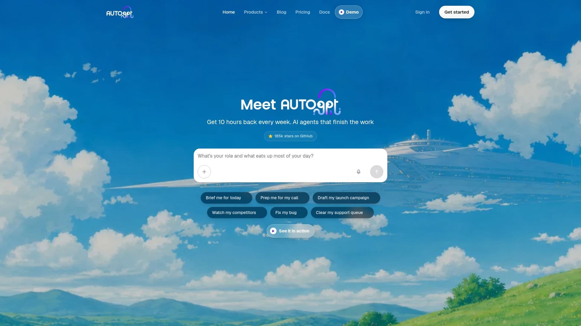 AutoGPT 스크린샷