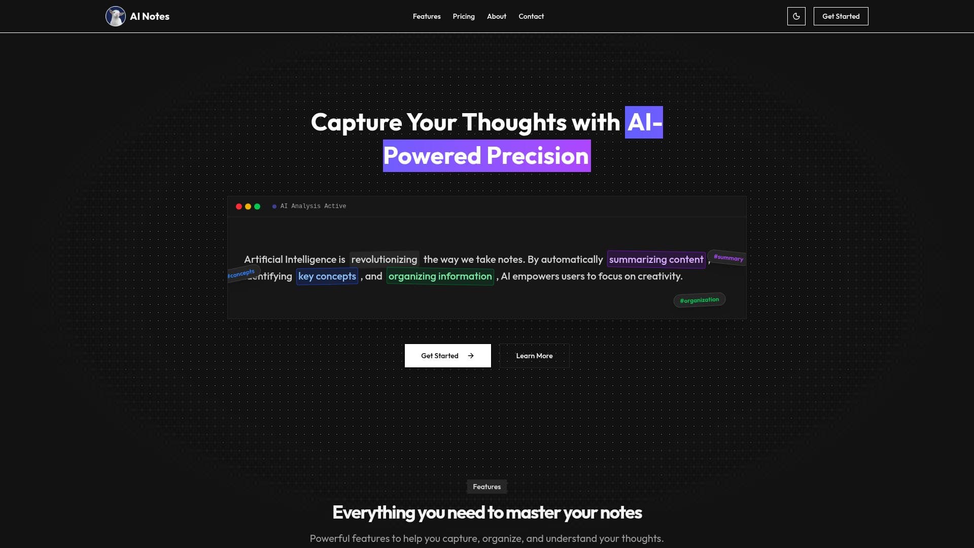 AI Notes 스크린샷