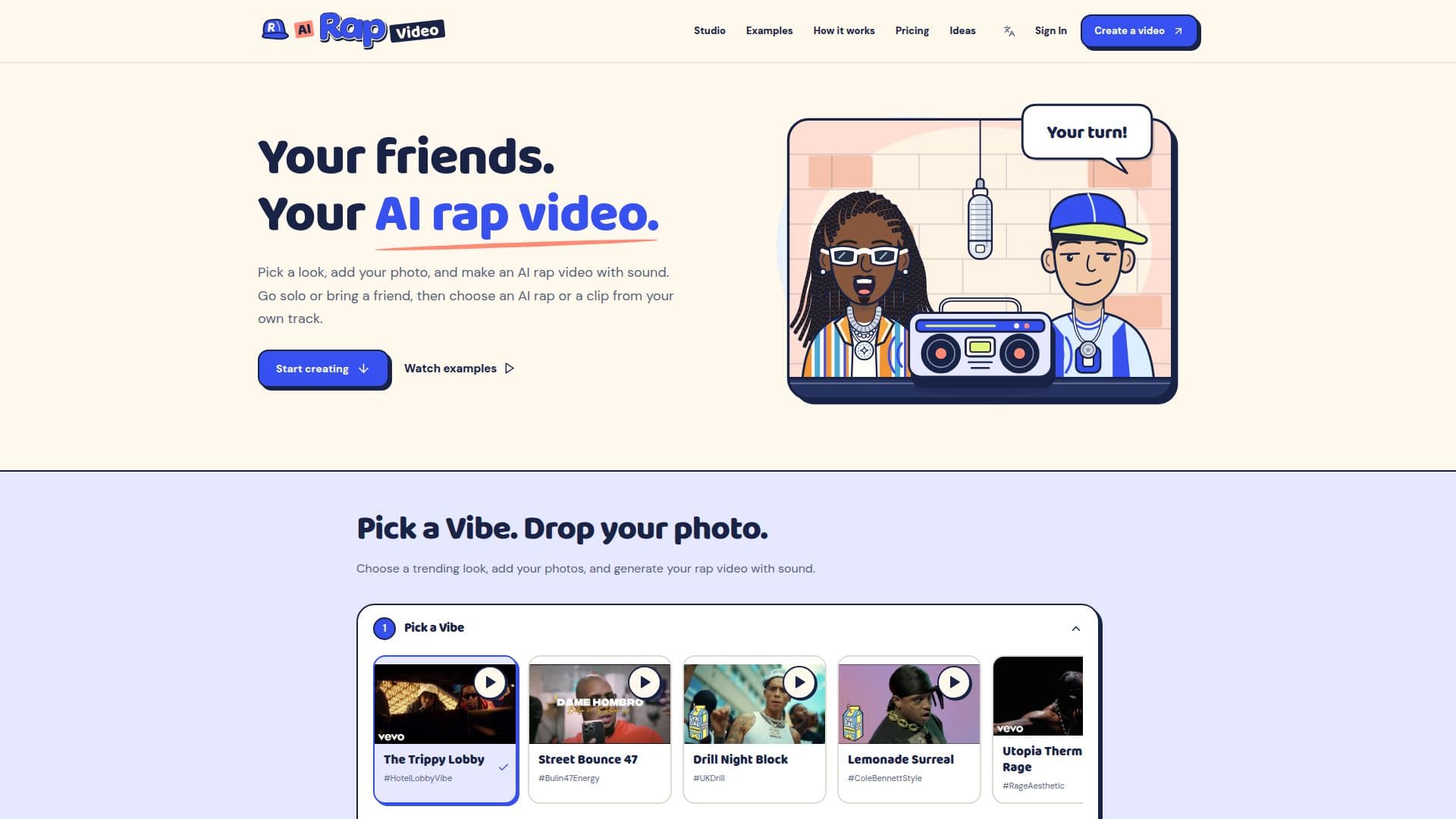 AI Rap Video Studio screenshot