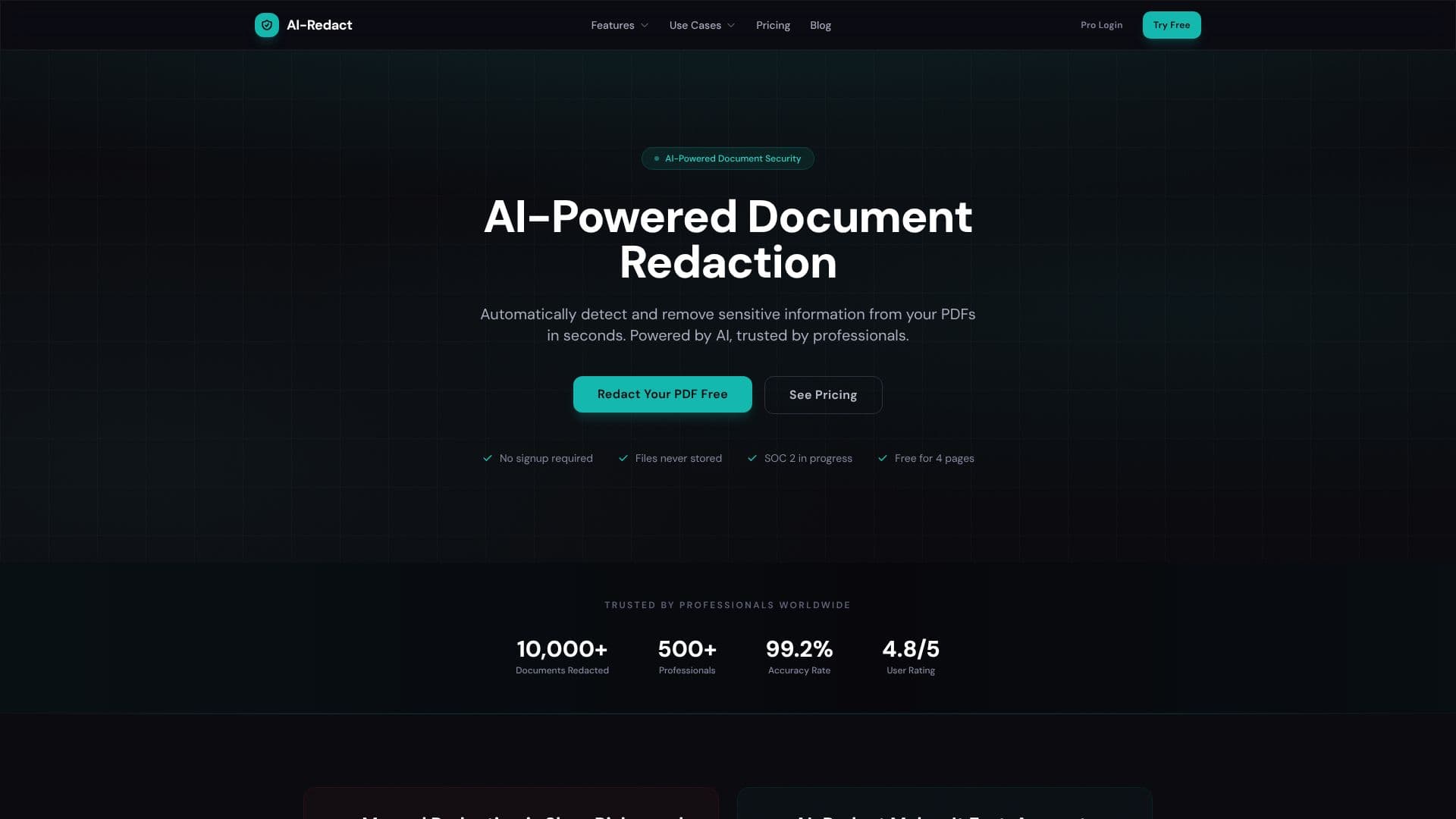 AI-Redact PDF Redaction Tool screenshot