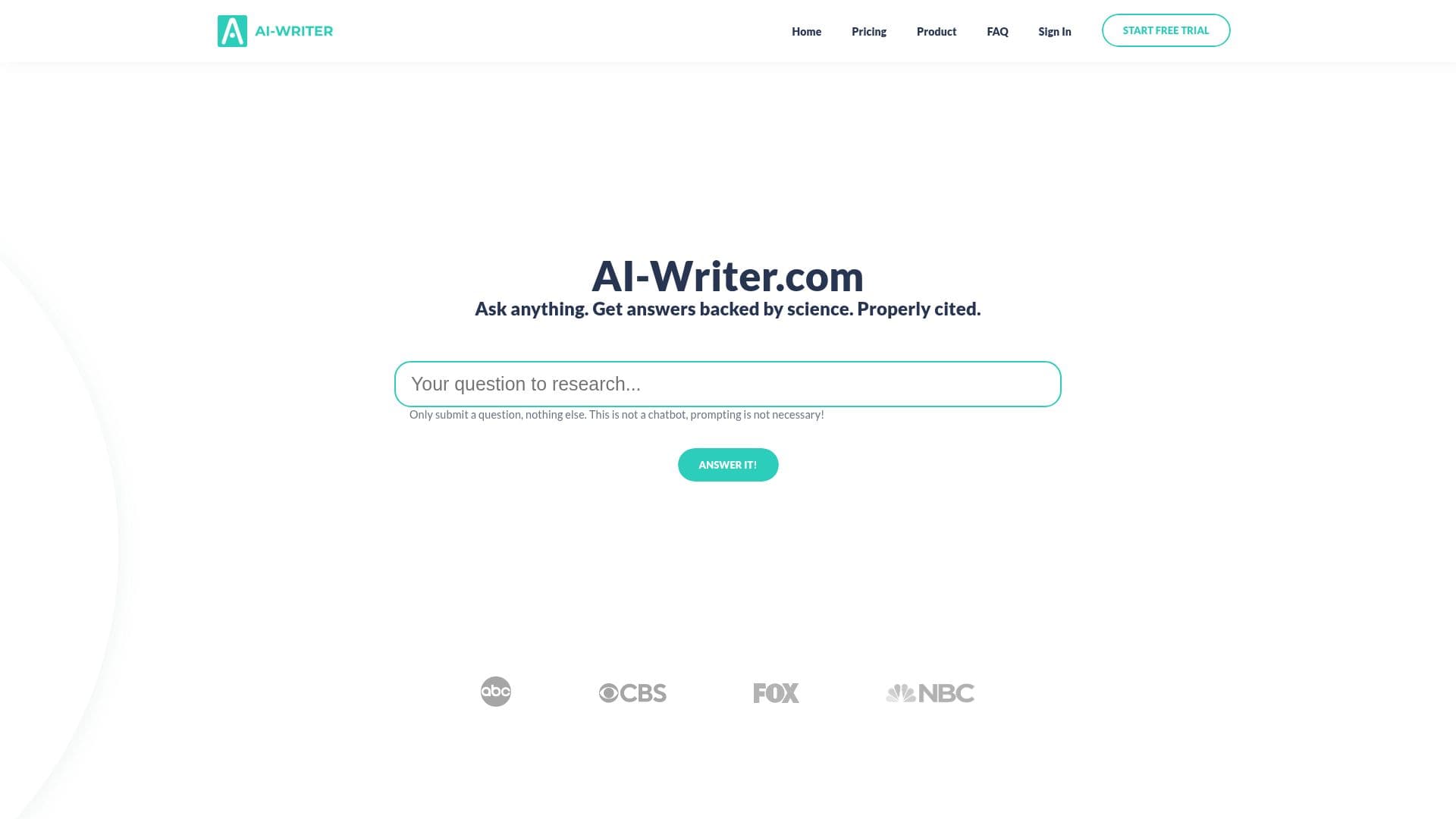 Screenshot von AI-Writer.com