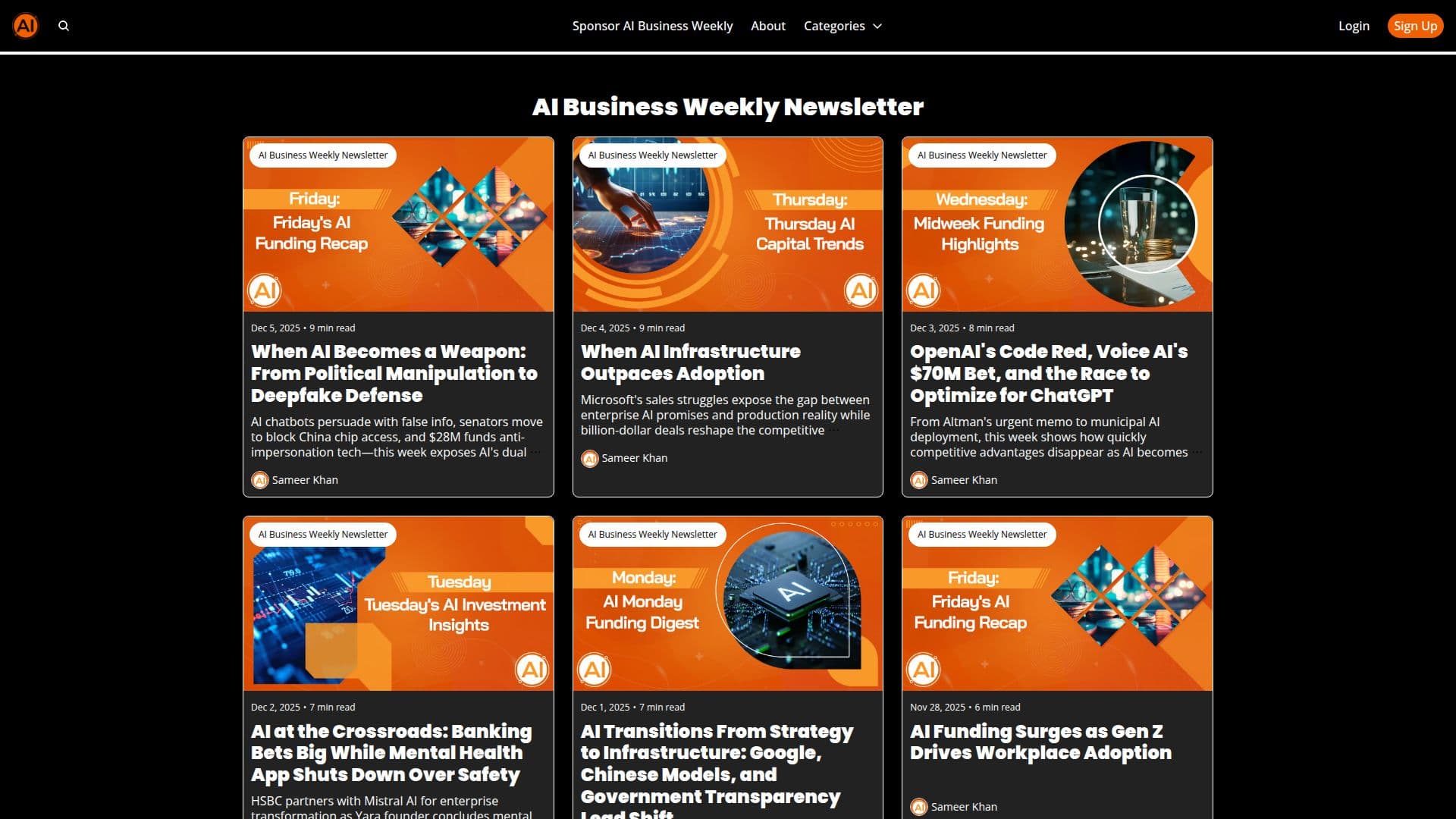 Capture d’écran de AI Business Weekly
