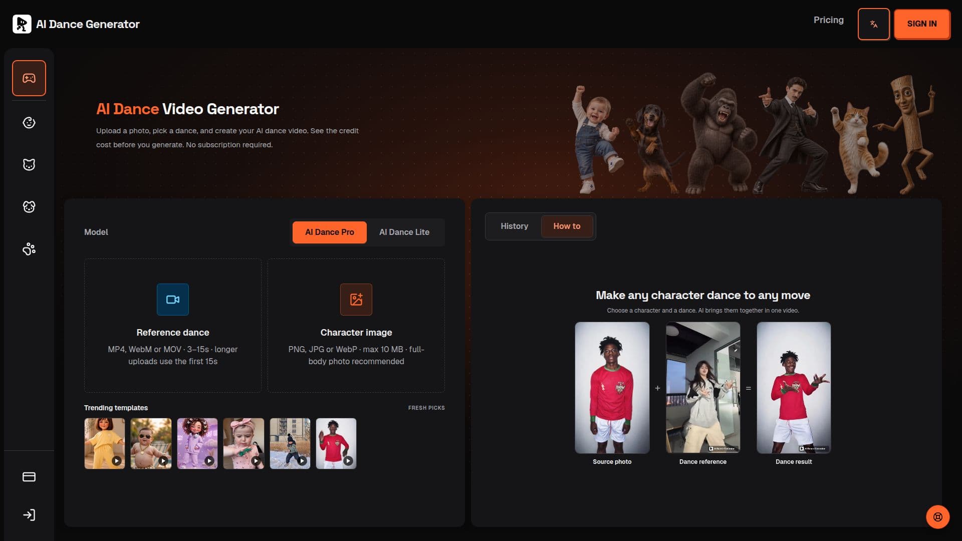 AI Dance Generator screenshot