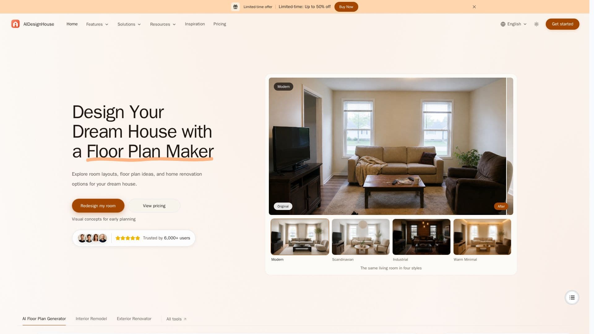 لقطة شاشة لـ AIDesignHouse