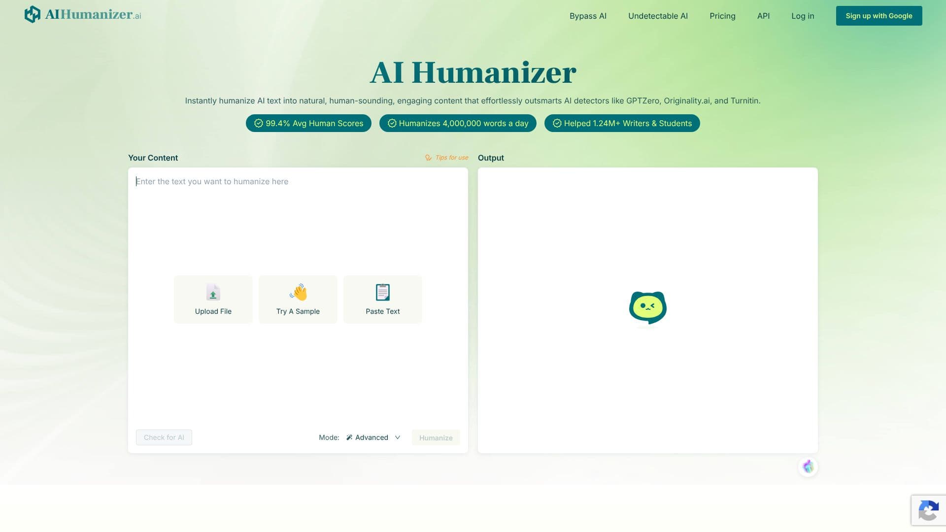 AI Humanizer 스크린샷