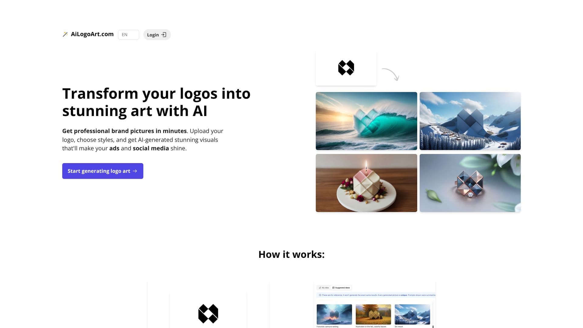 Captura de pantalla de Arte de Logotipo AI