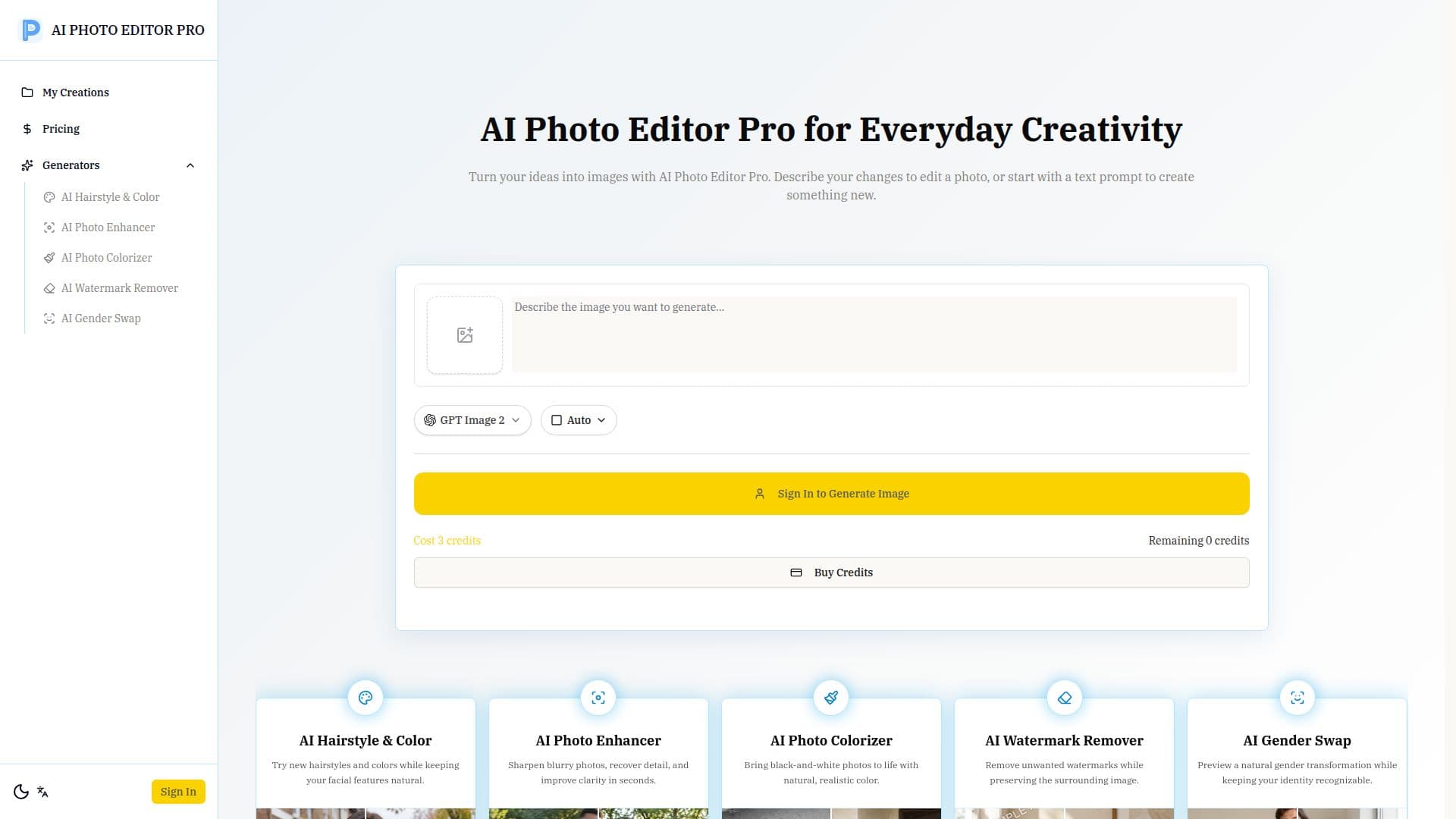 AI Photo Editor Pro screenshot