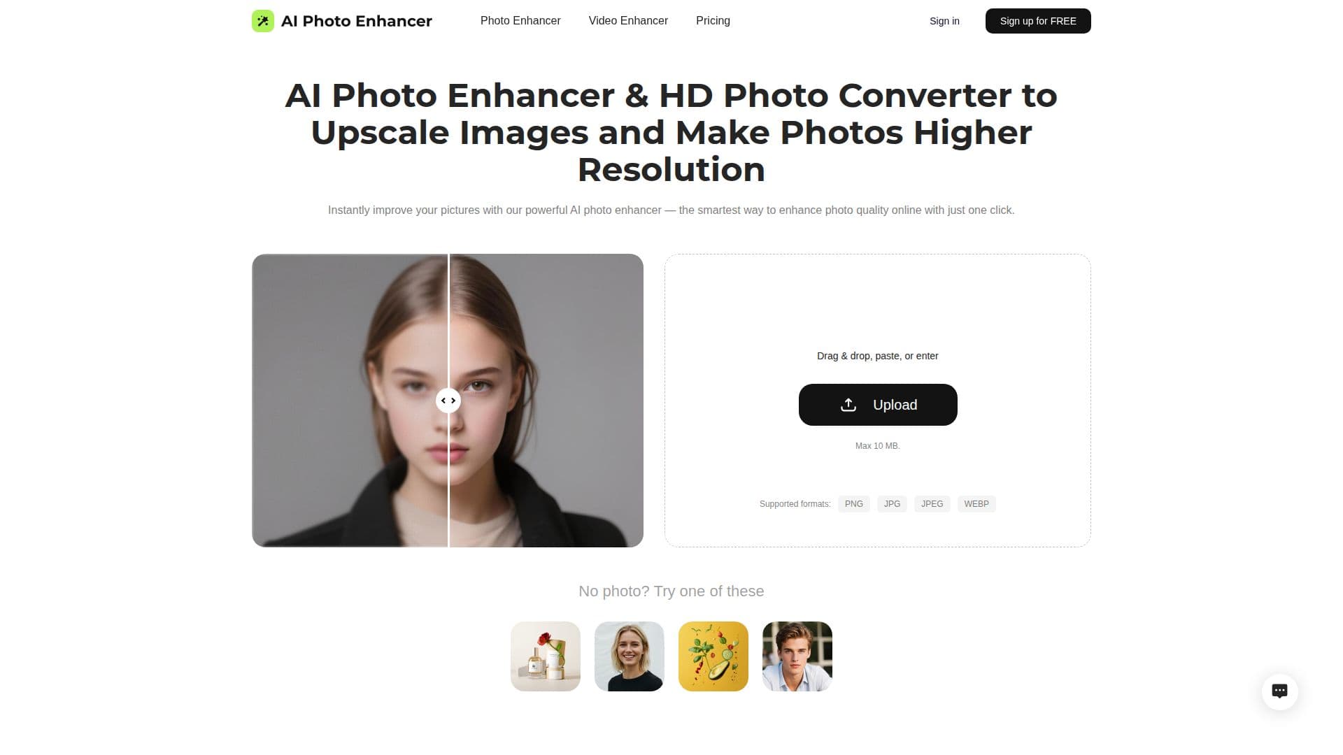 لقطة شاشة لـ AI Photo Enhancer