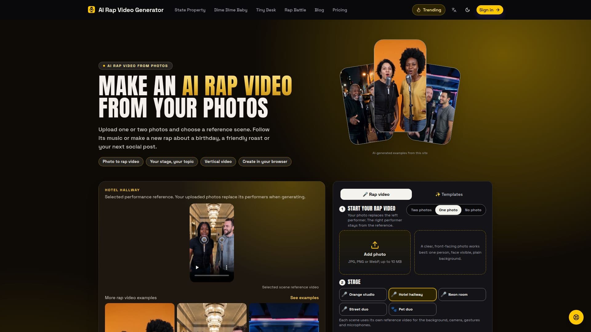 AI Rap Video Generator screenshot