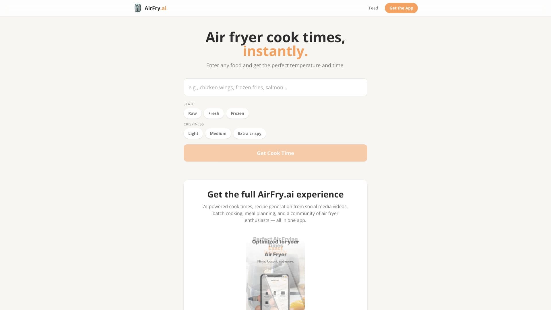 لقطة شاشة لـ AirFry.ai