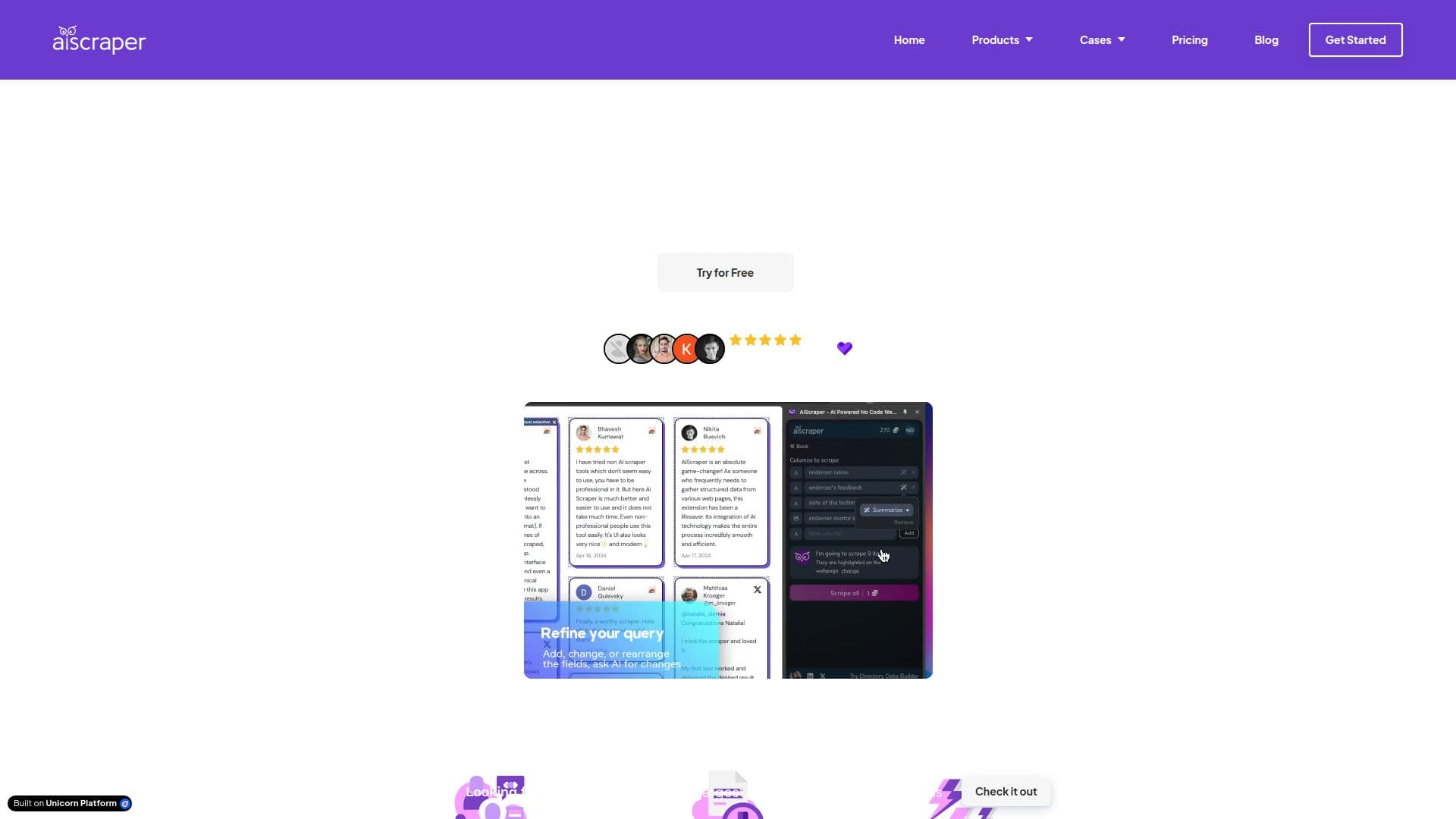 أداة AI Scraper - أداة استخراج البيانات بدون كود screenshot