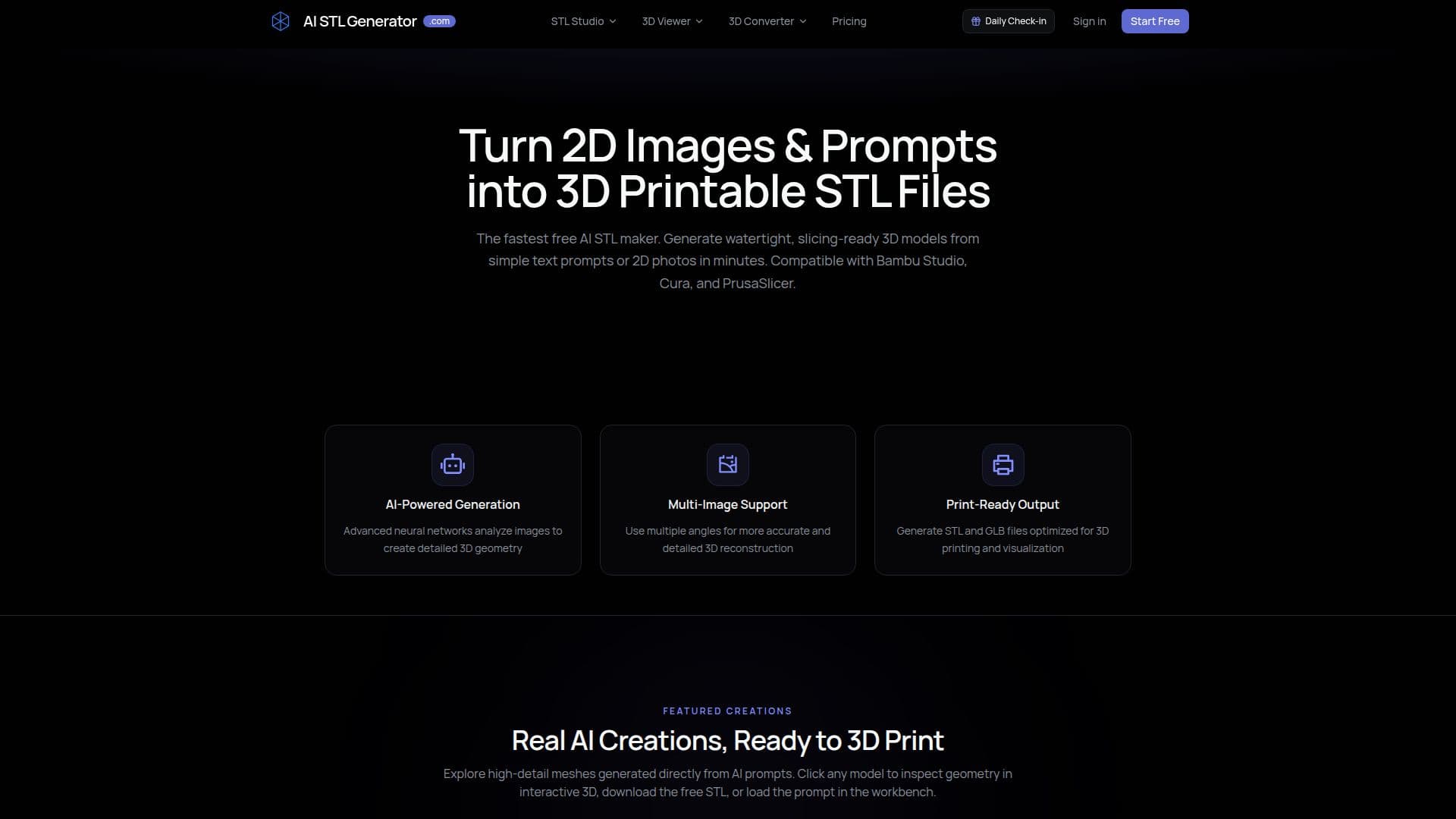 AI STL Generator screenshot