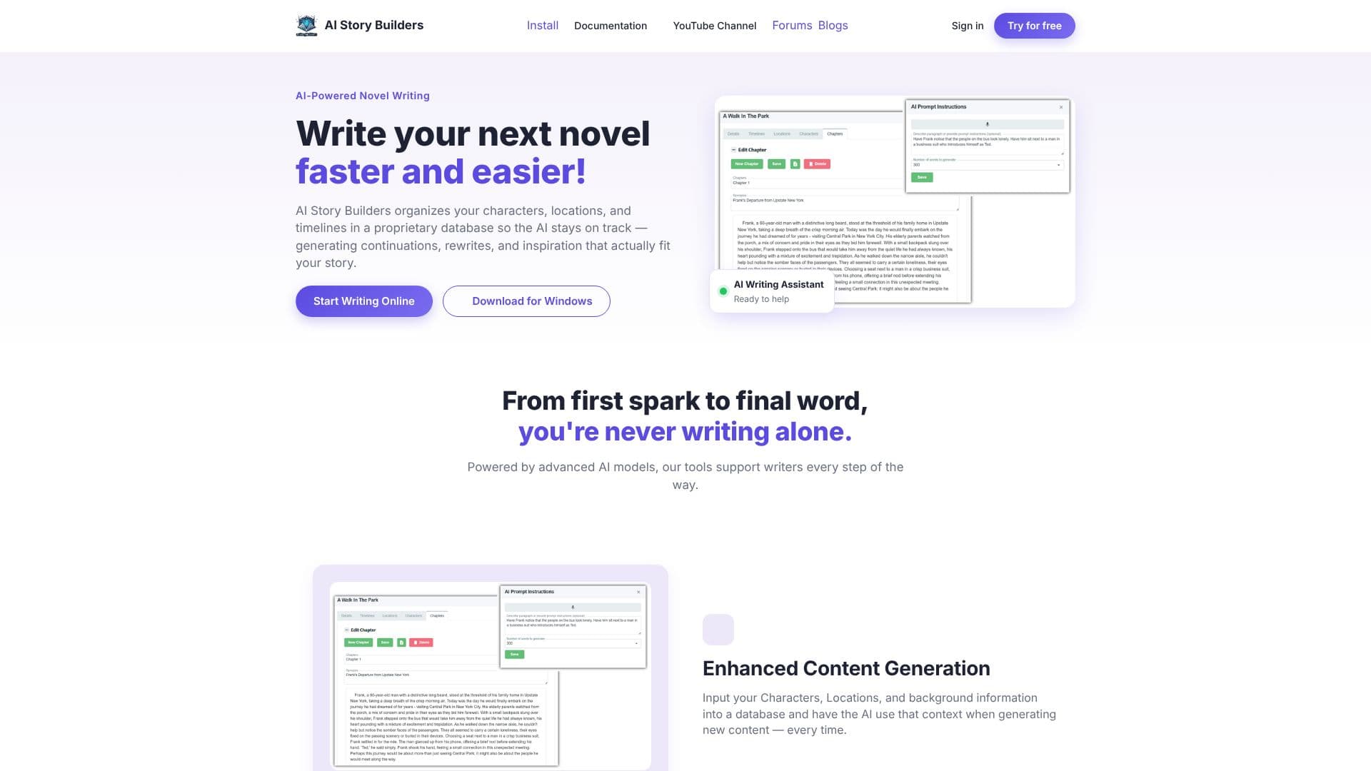 AI Story Builders 截图