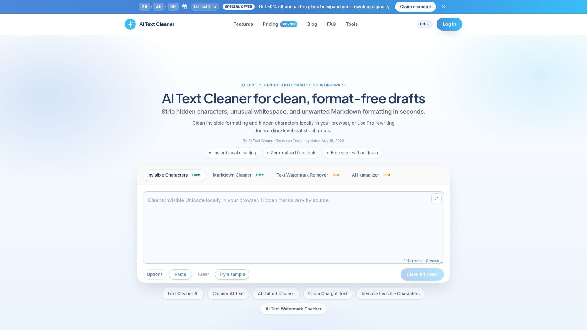AI Text Cleaner screenshot