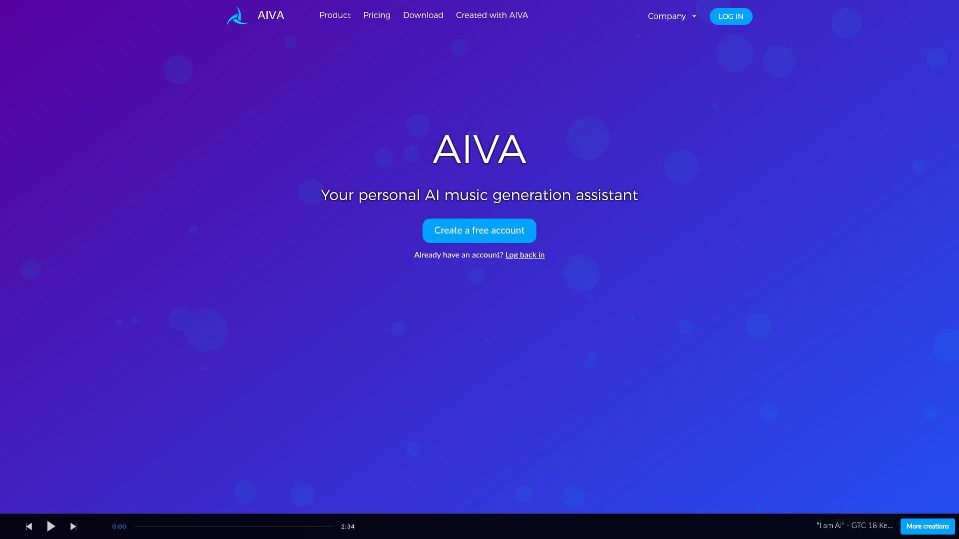 AIVA screenshot
