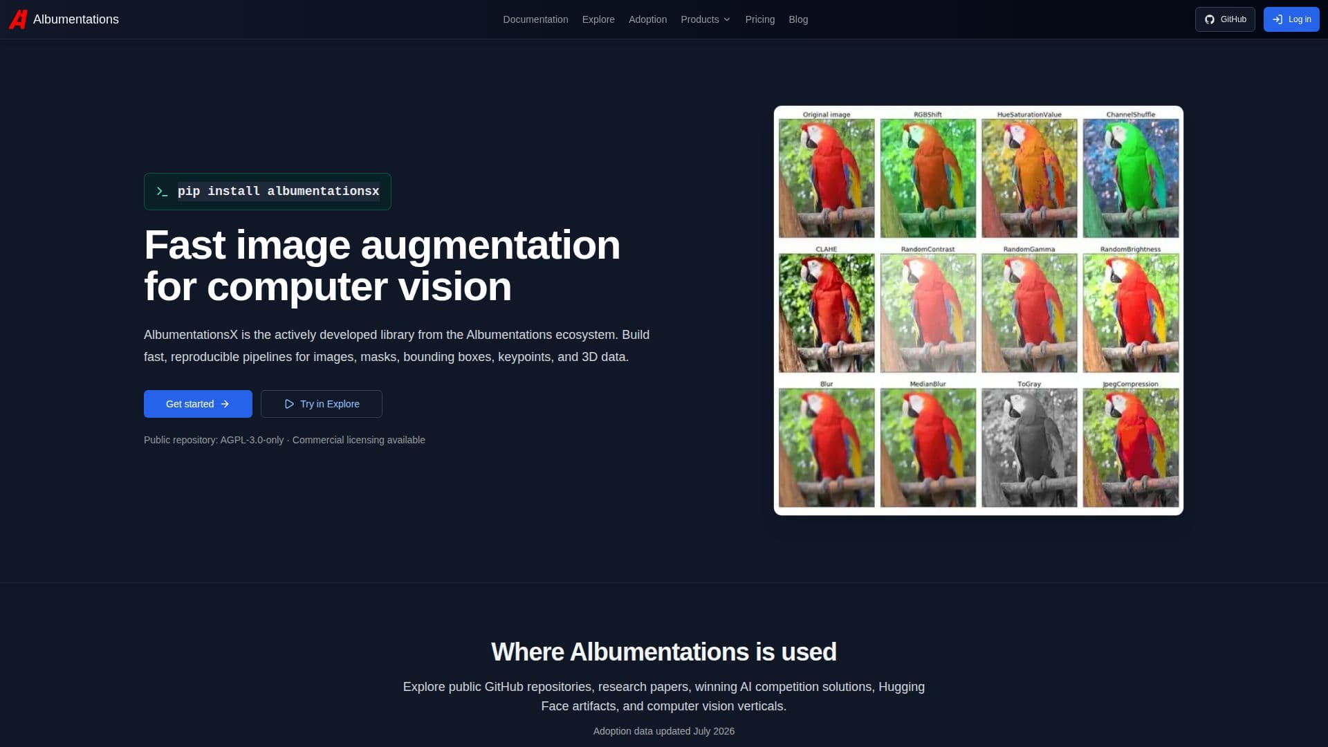 Albumentations screenshot