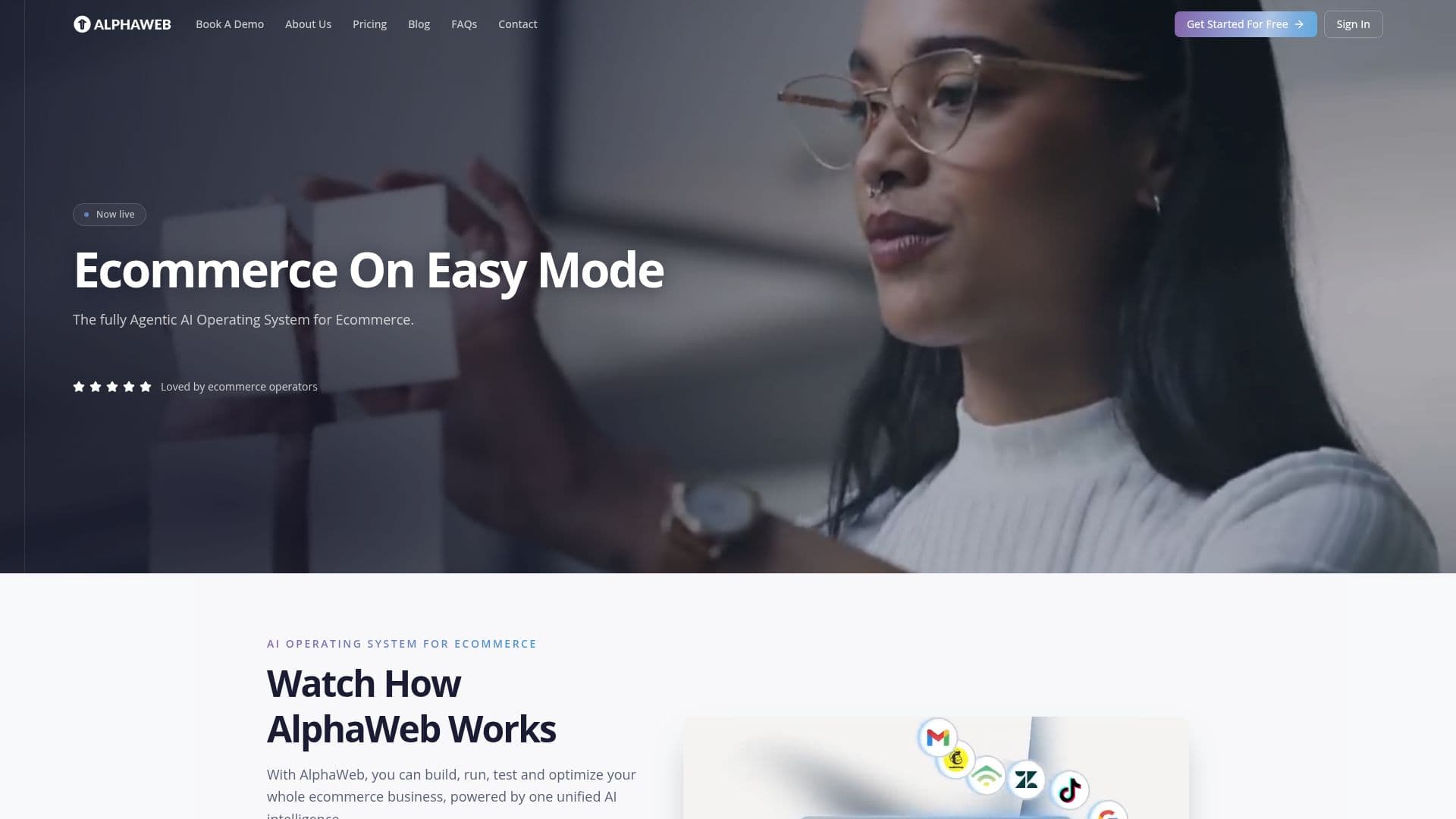Tangkapan layar AlphaWeb
