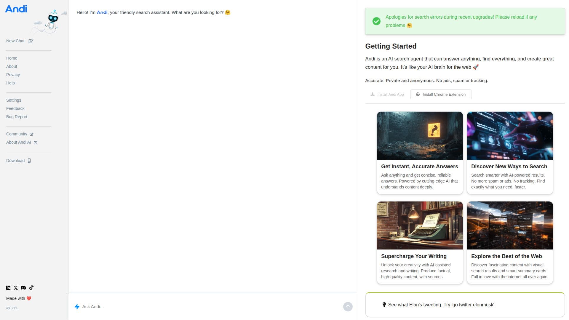Screenshot von Andi