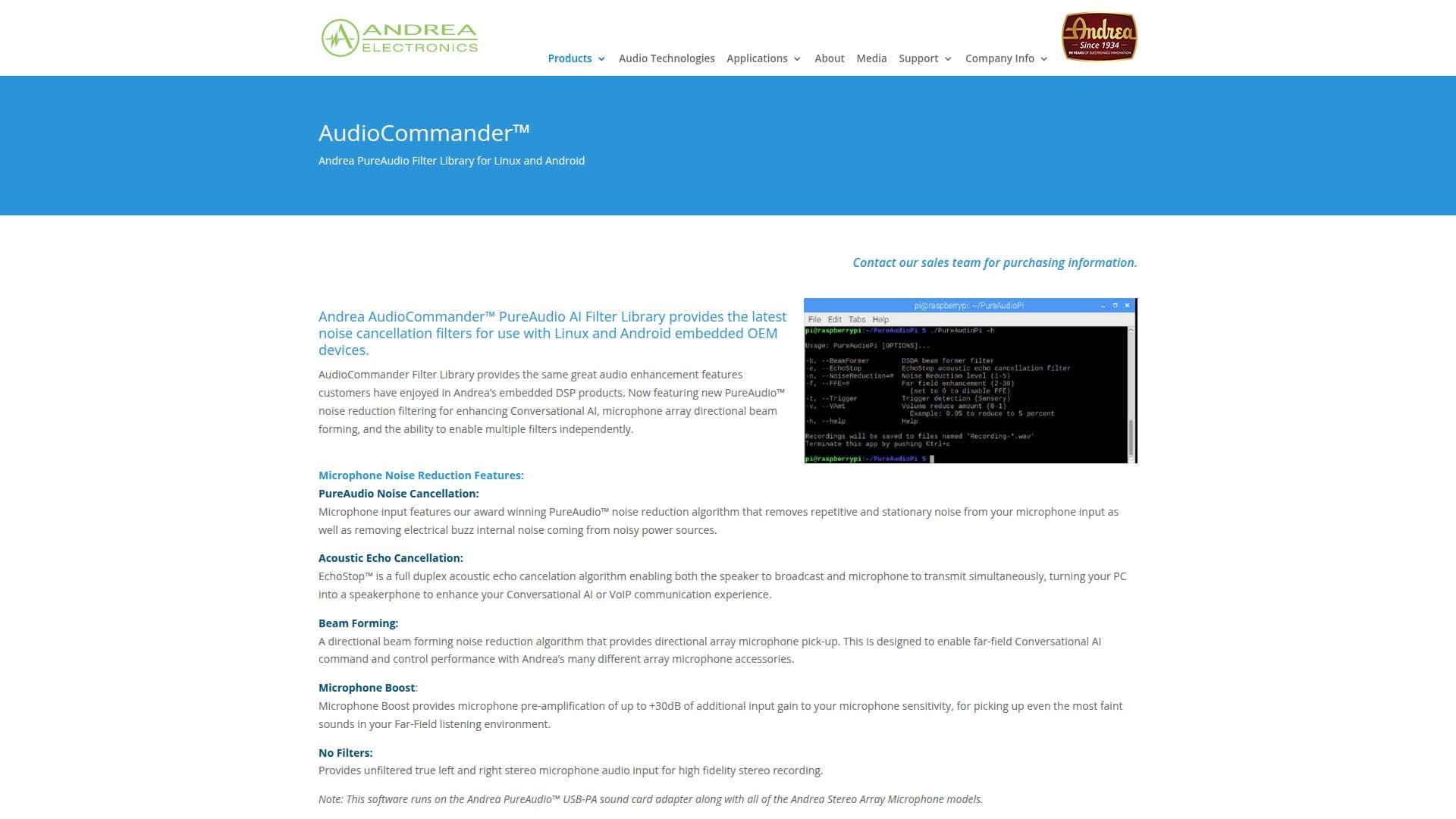 Andrea AudioCommander screenshot