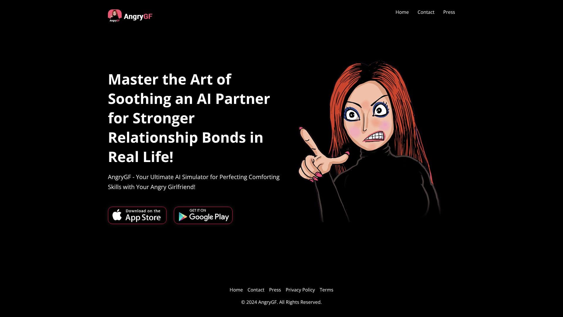 Tangkapan layar AngryGF AI Partner
