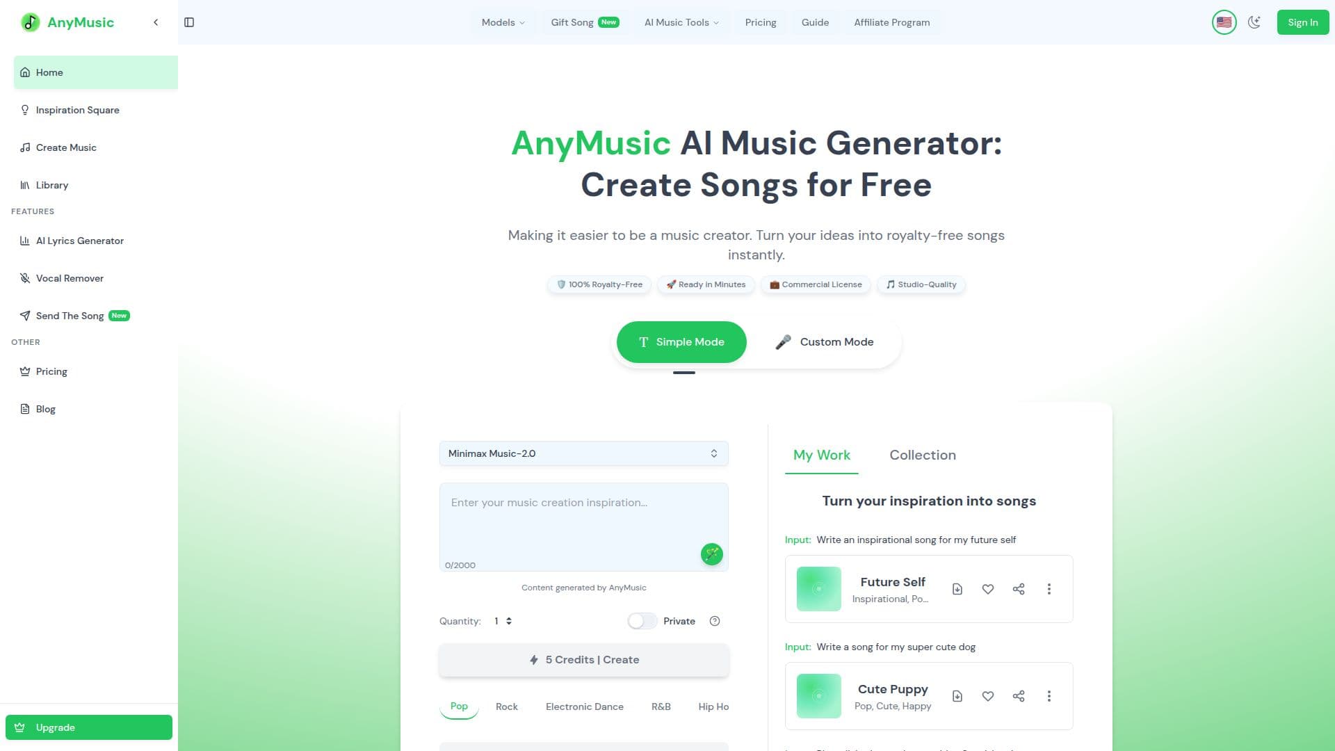 AnyMusic screenshot