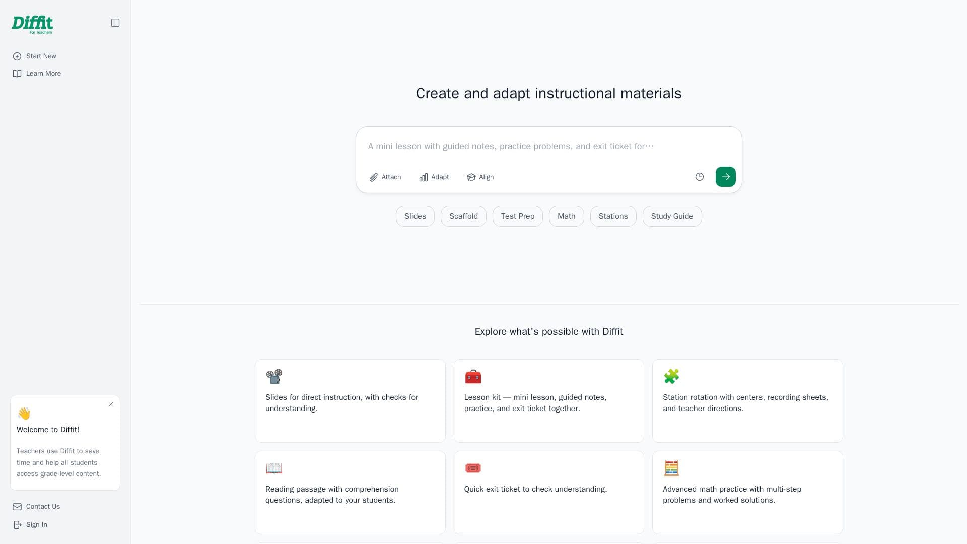 Diffit for Teachers screenshot