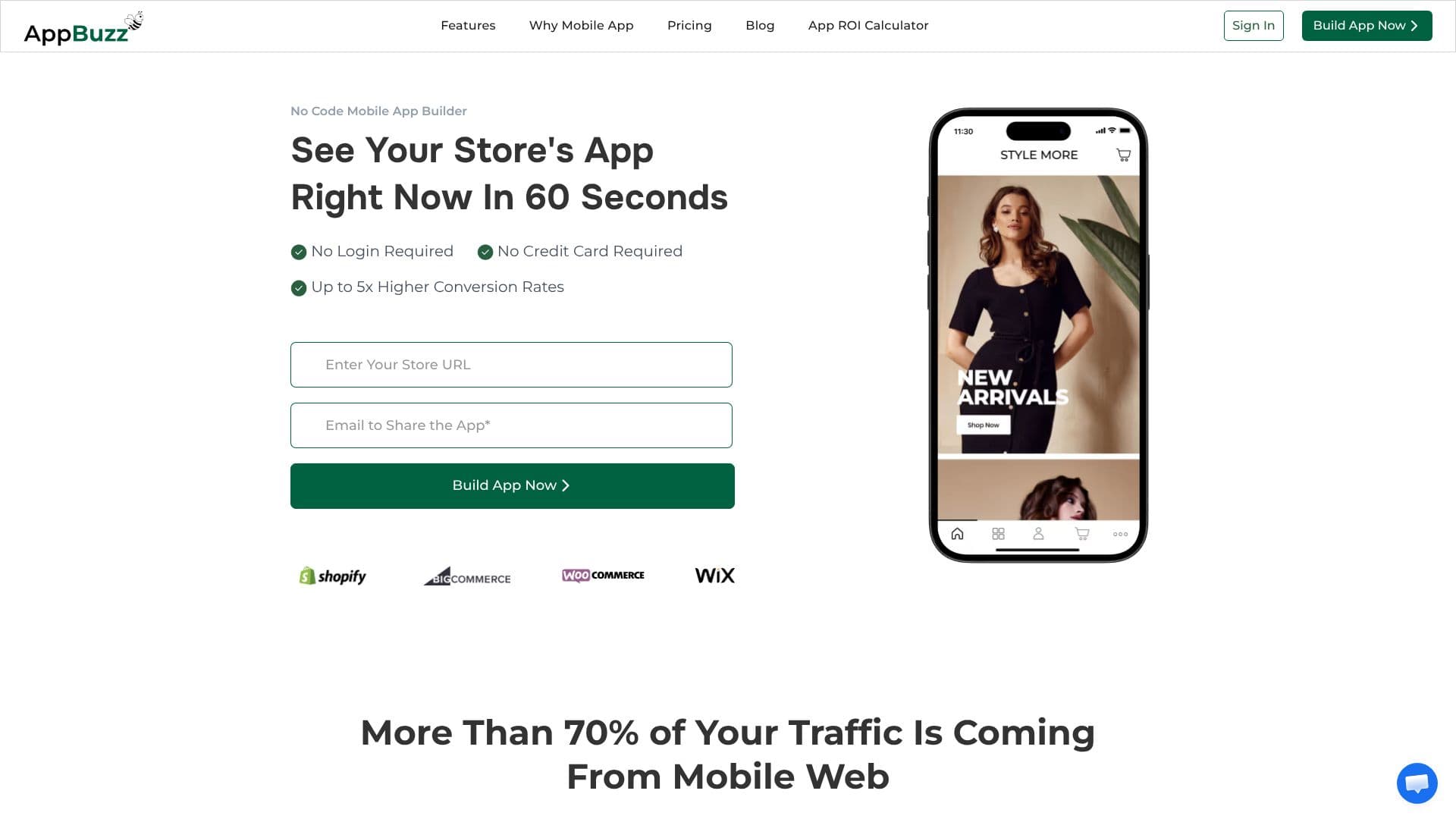 Tangkapan layar AppBuzz Mobile App Builder