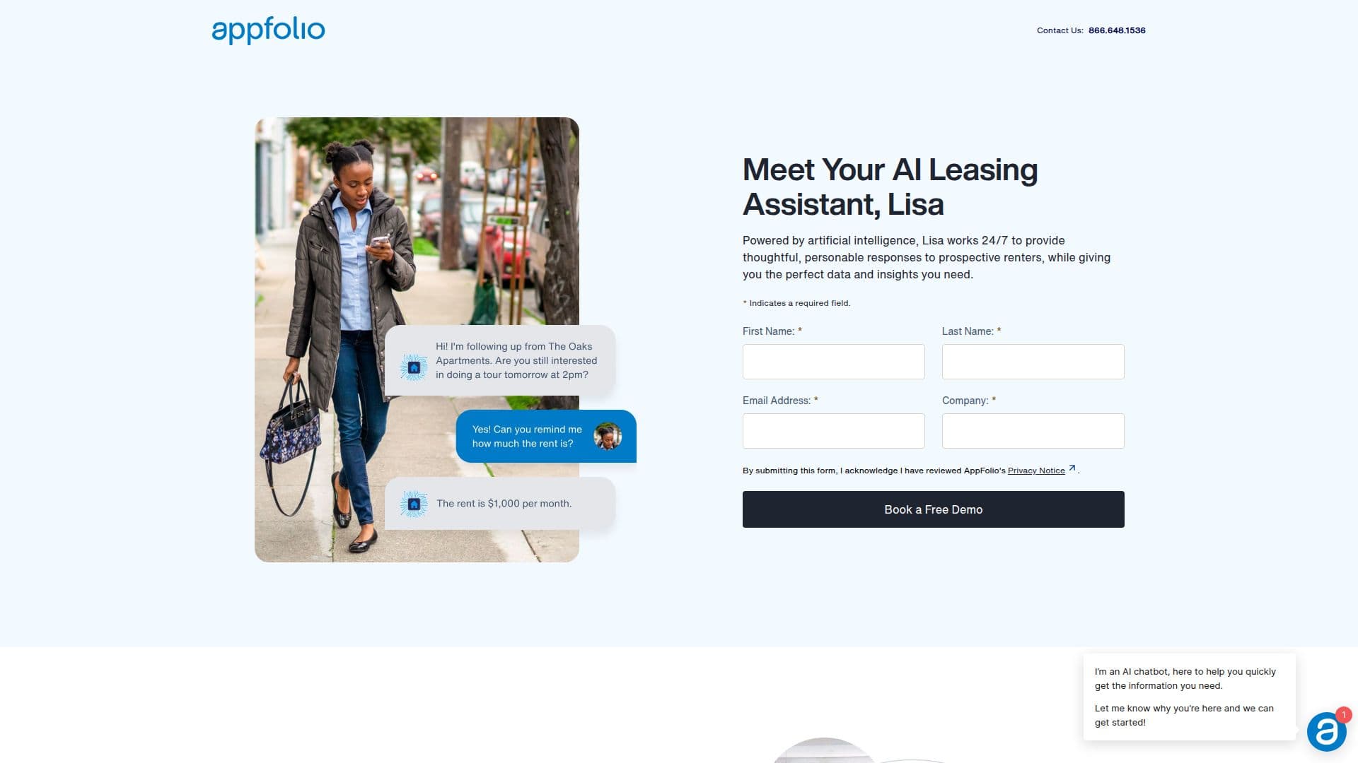 Assistant de Location AI - Gestionnaire de Propriété AppFolio screenshot