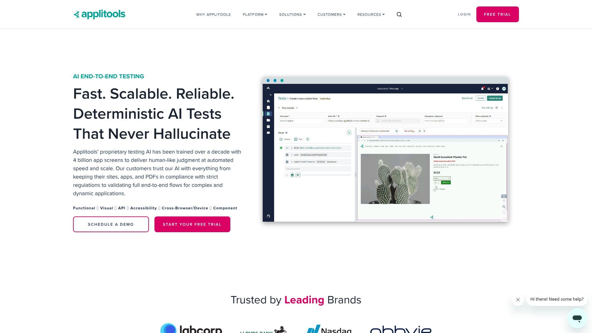 Applitools screenshot