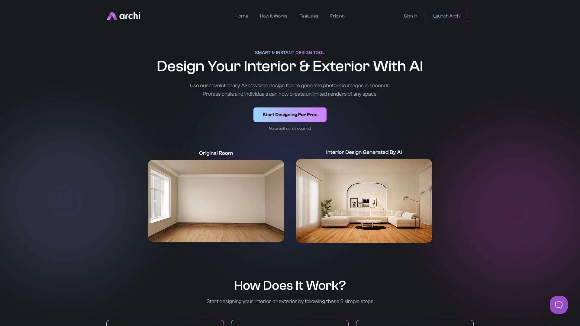 Archi AI 디자이너 스크린샷