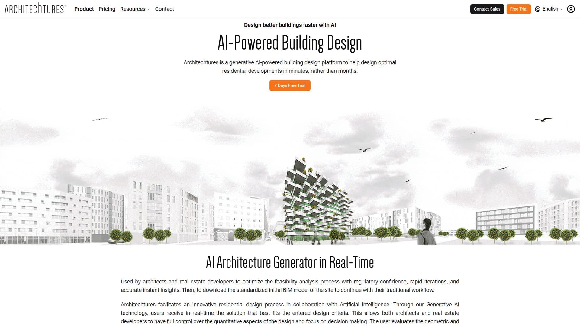 Screenshot von Architechtures - KI-Architektur-Generator