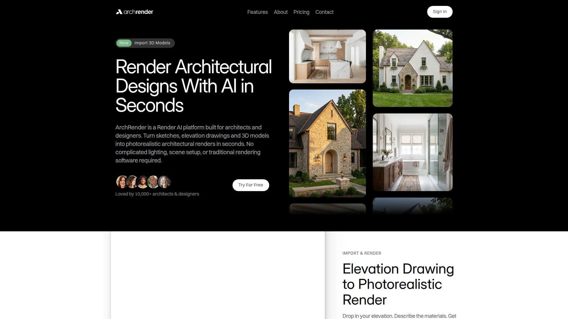 Screenshot von ArchRender