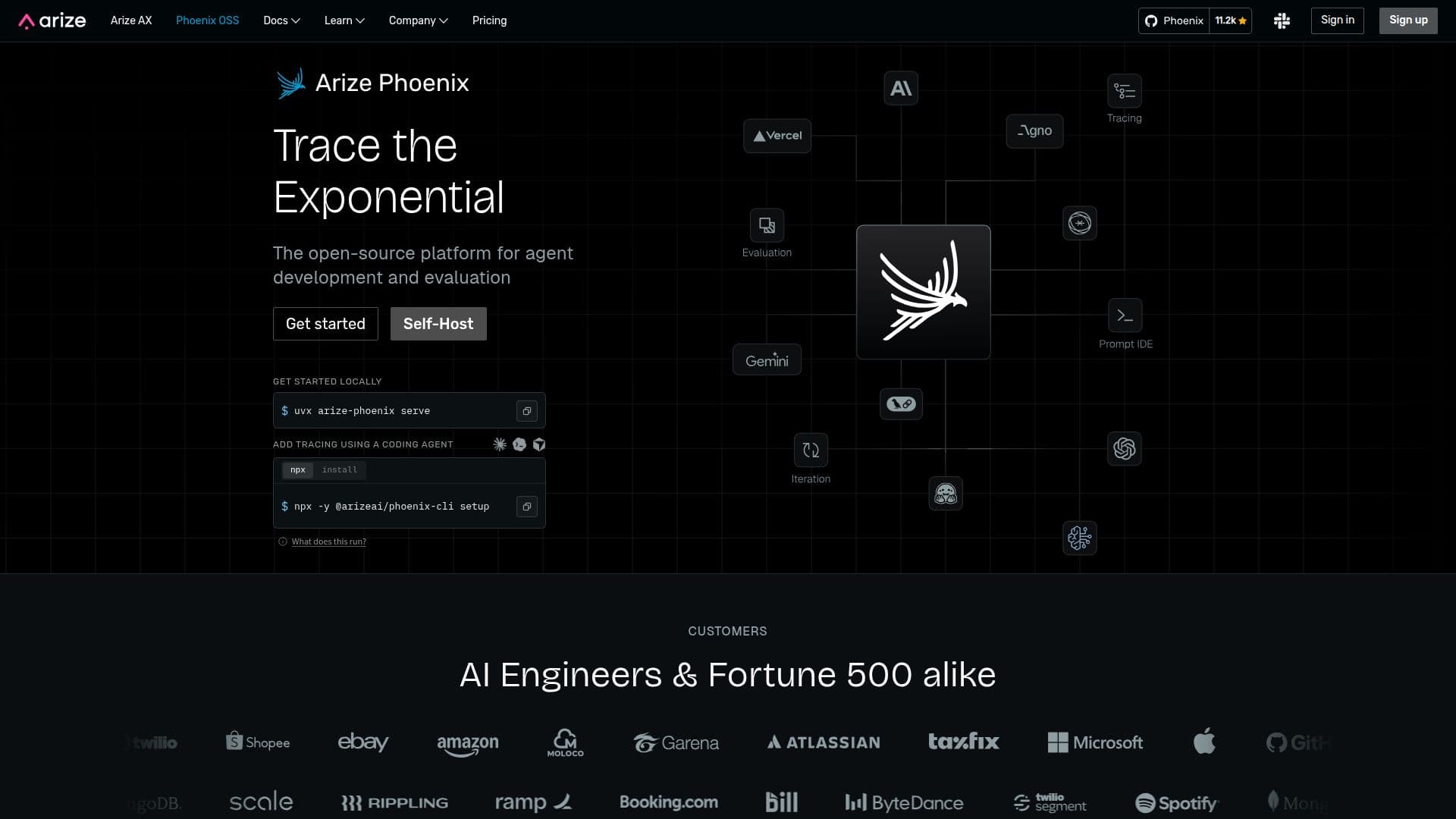Captura de pantalla de Phoenix - Arize AI