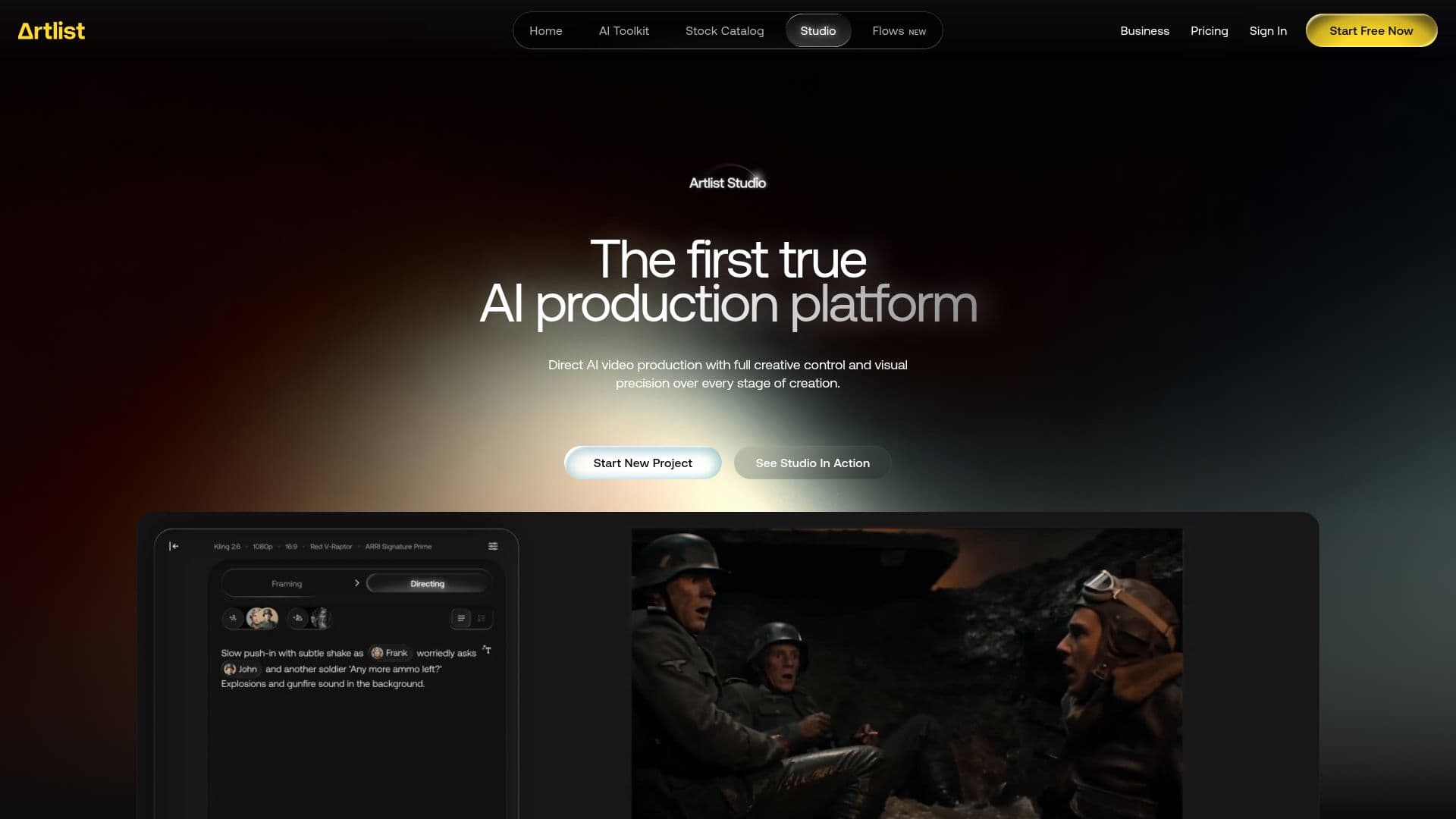 Artlist Studio screenshot