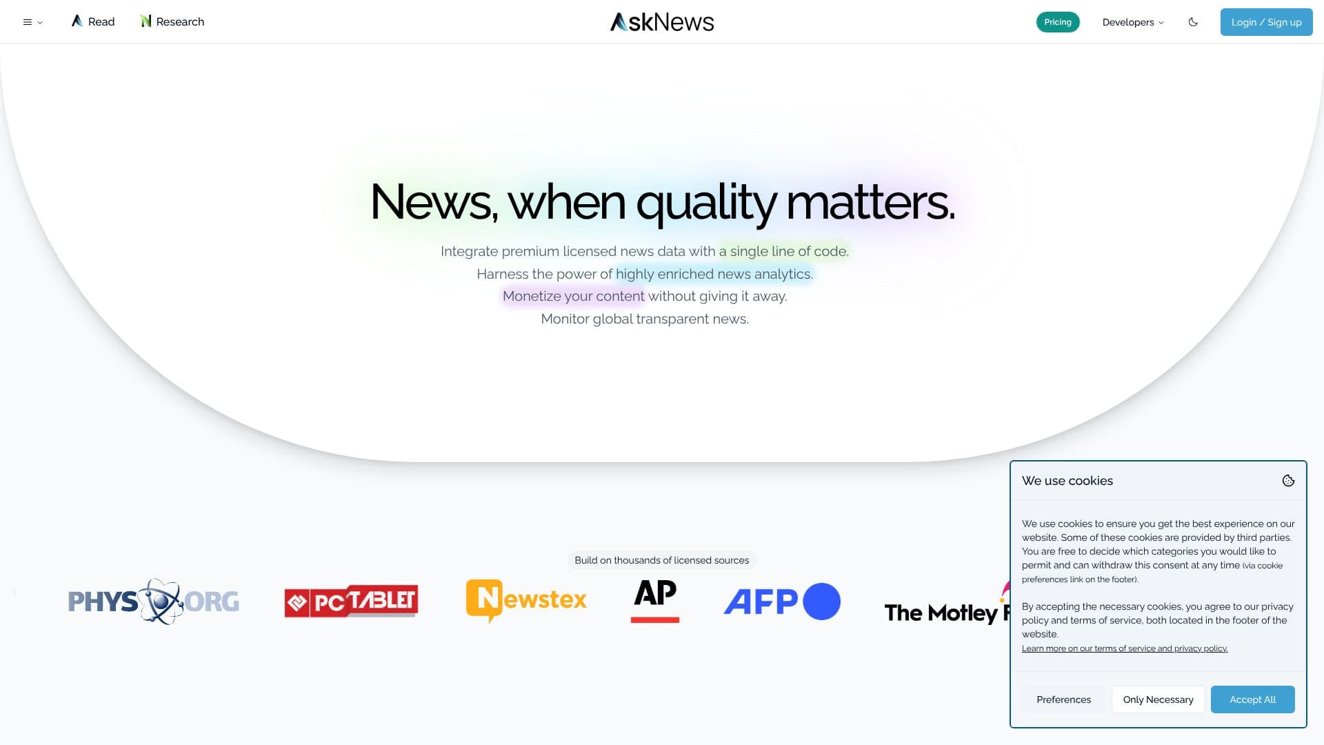 لقطة شاشة لـ AskNews