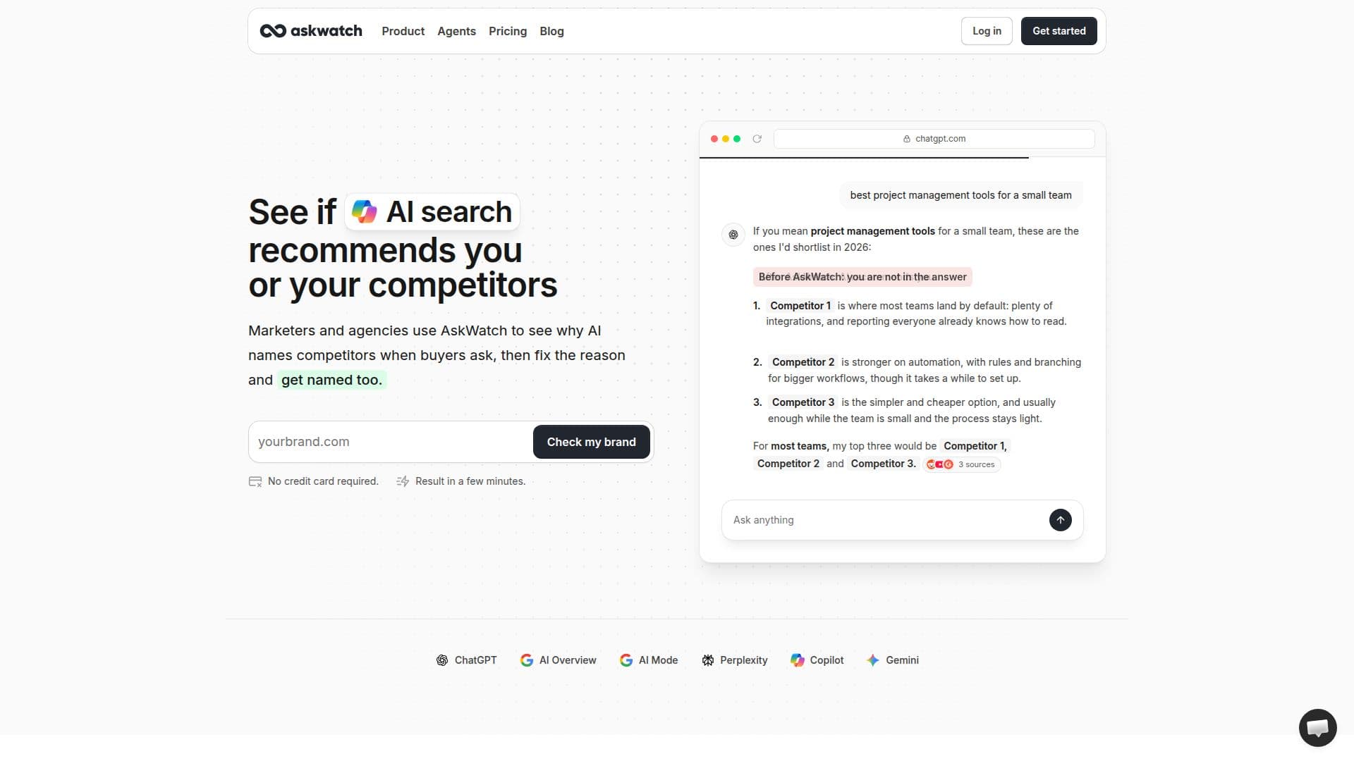 AskWatch screenshot