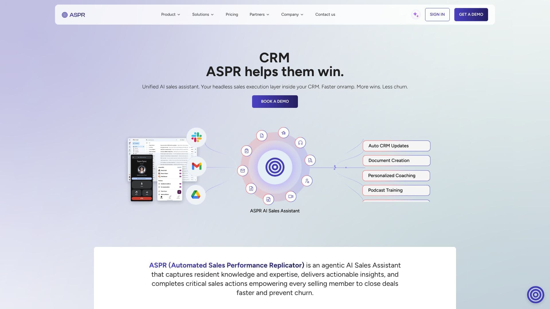 ASPR AI Sales Assistant screenshot
