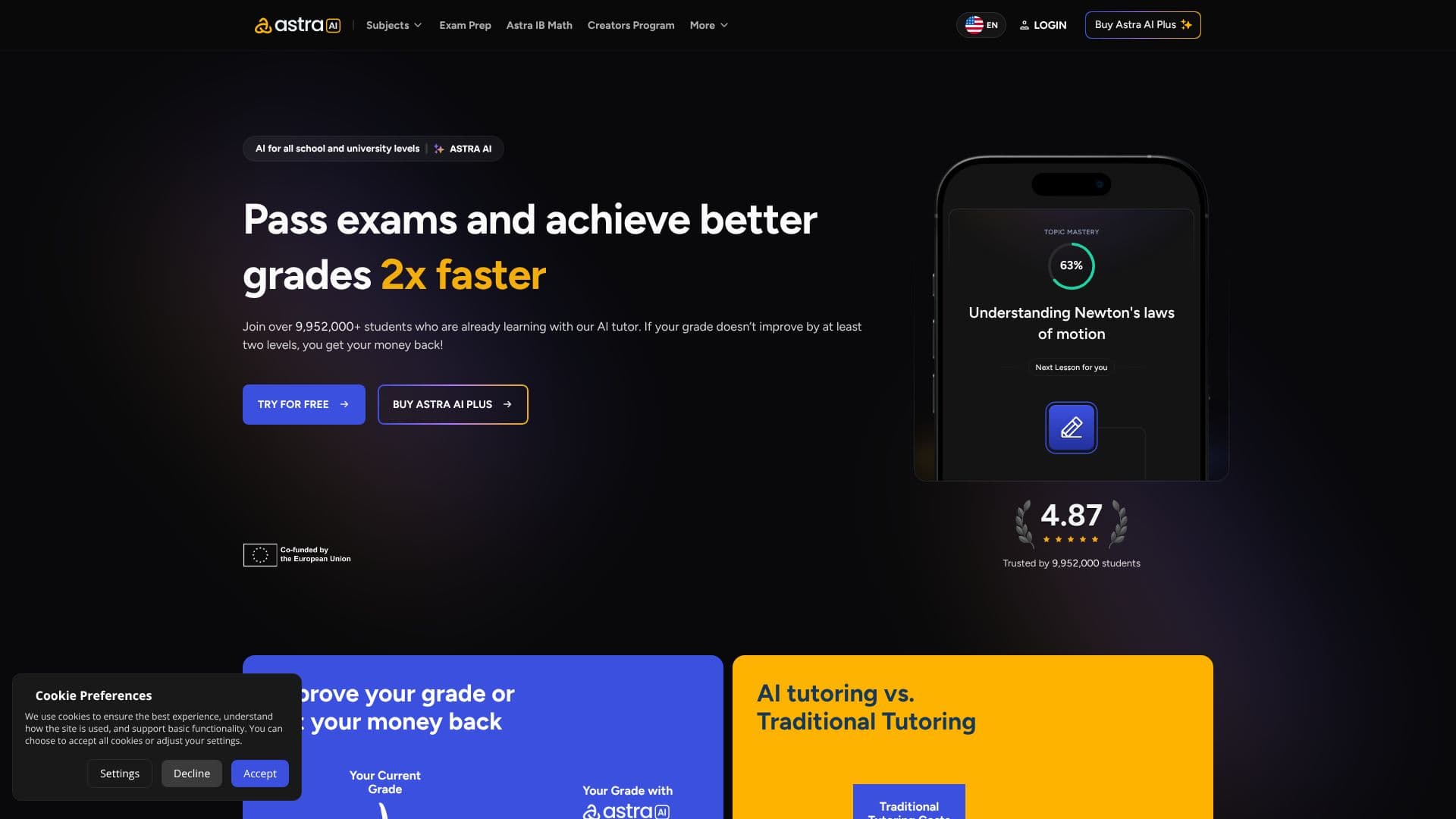 Скриншот Astra AI Tutor